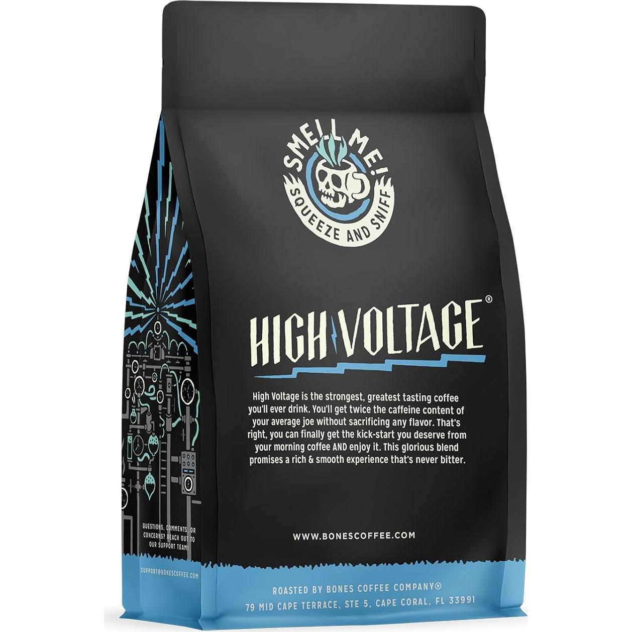 Café Alta Tensión Bones Coffee, Grano Entero 340g, Sin Sabor