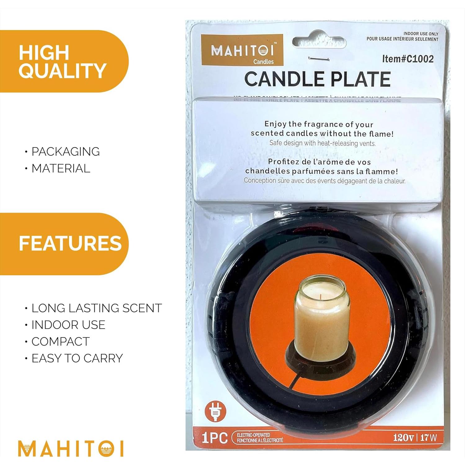 Placa Calentadora Eléctrica MAHITOI 10.16 cm Negro