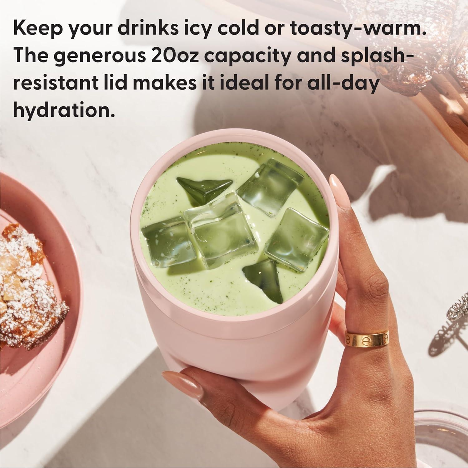 Vaso Aislado W&P Porter 20 oz Cerámica Rosa Apto Lavavajillas