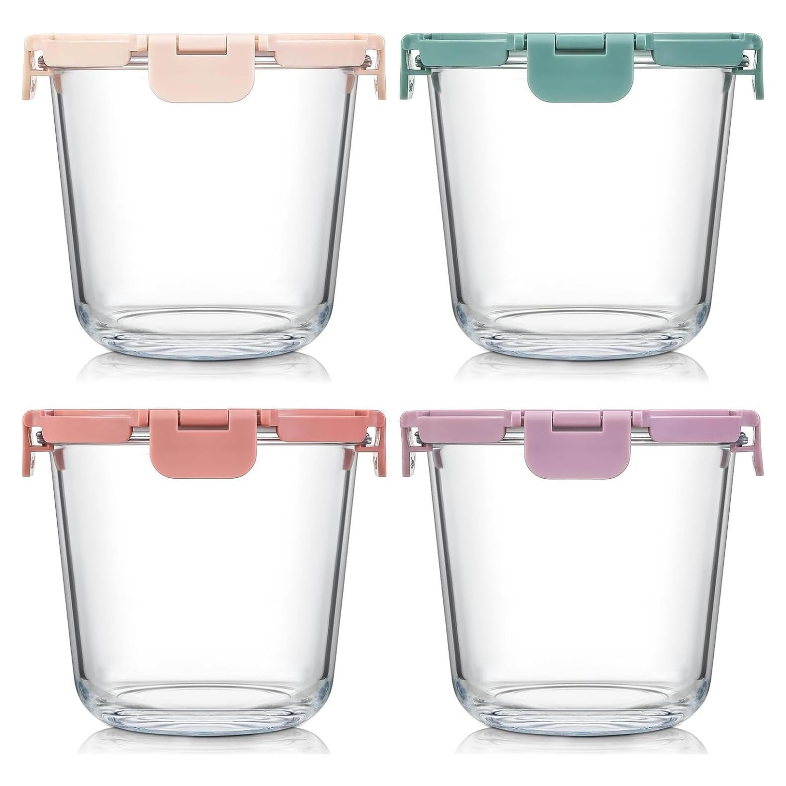 Contenedores de Vidrio Snuvid 3 Tazas 4 Piezas Herméticos BPA