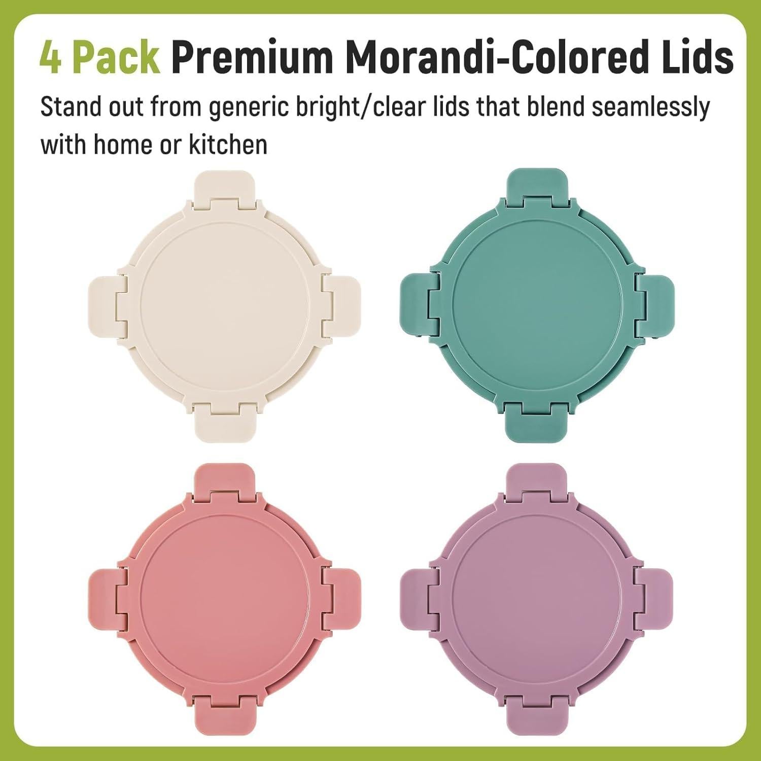 Contenedores de Vidrio Snuvid 3 Tazas 4 Piezas Herméticos BPA