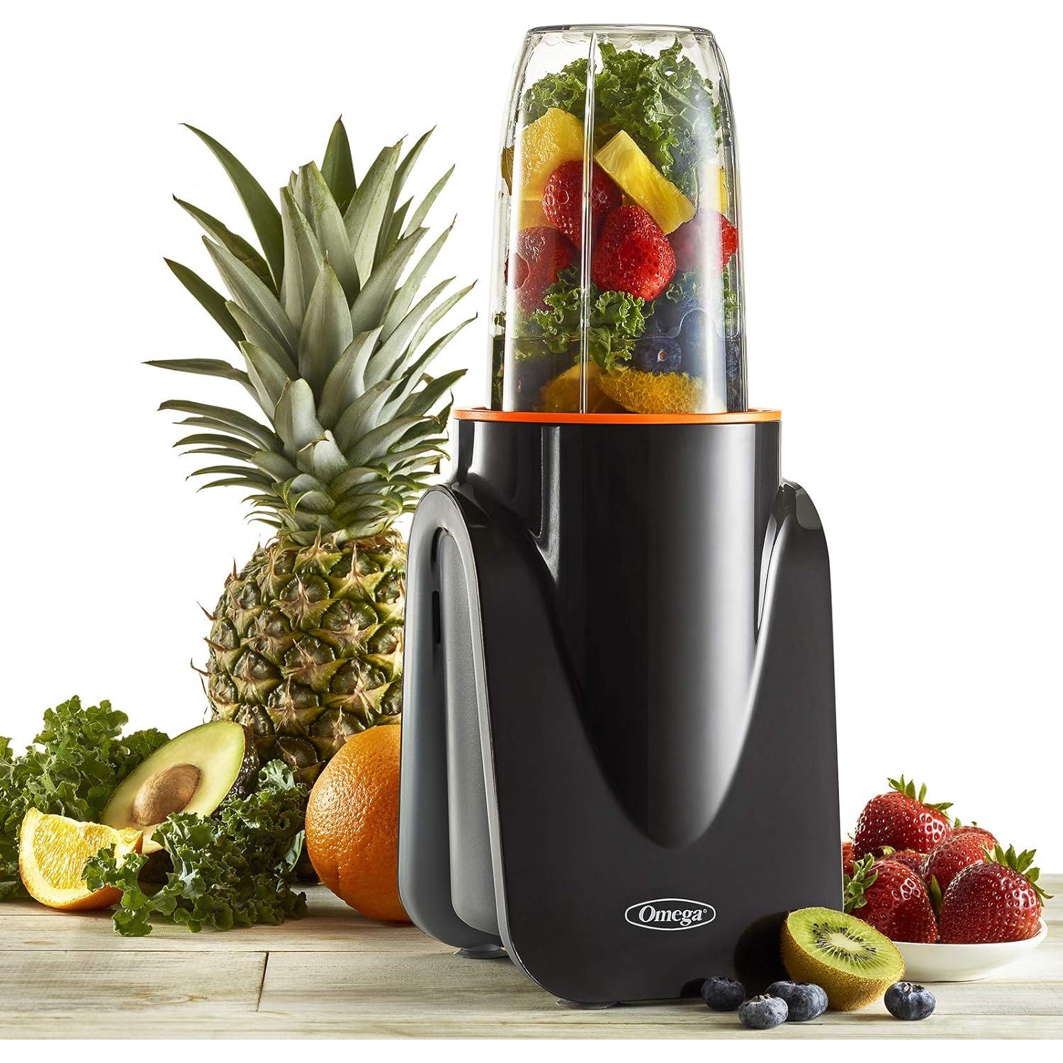 Licuadora Personal Omega PBL1000BD2 1000W 2 Tazas Acero Inoxidable