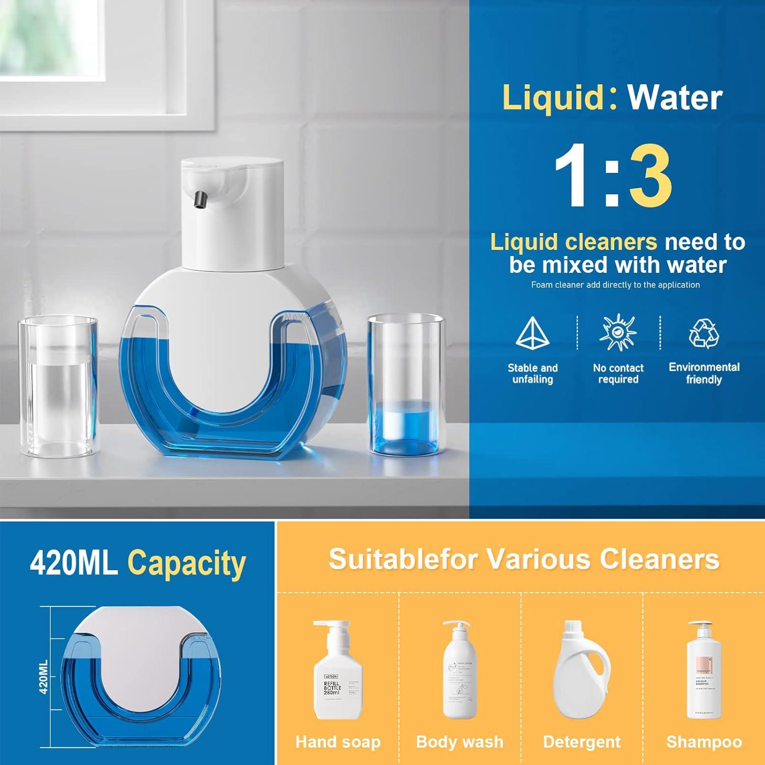 Dispensador de Jabón Automático Amyzavls 420ml Sensor Infrarrojo