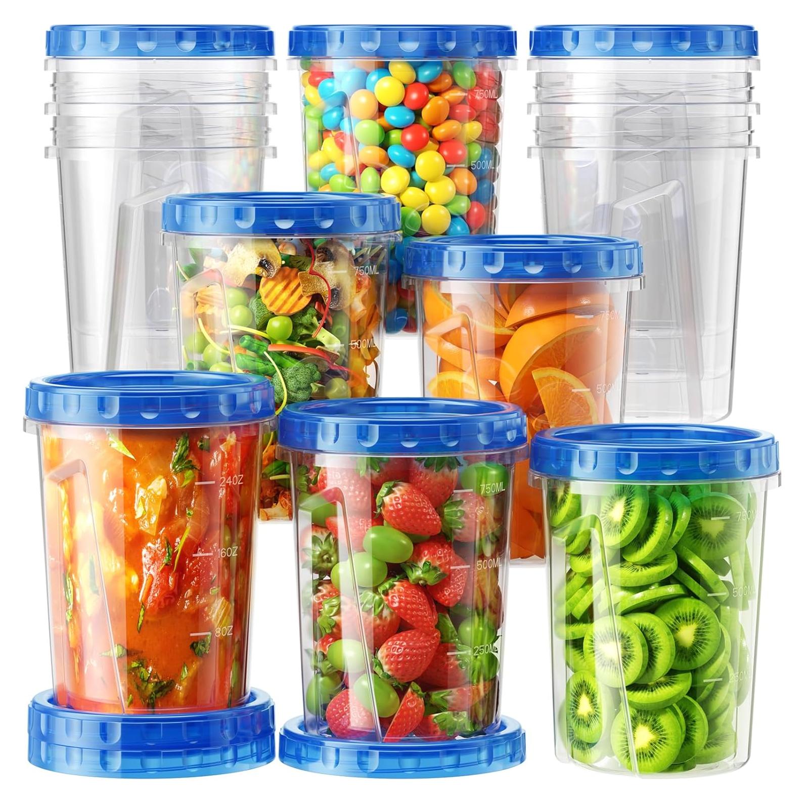 Paquete de 12 Contenedores de Almacenamiento 1 L BiuLeon