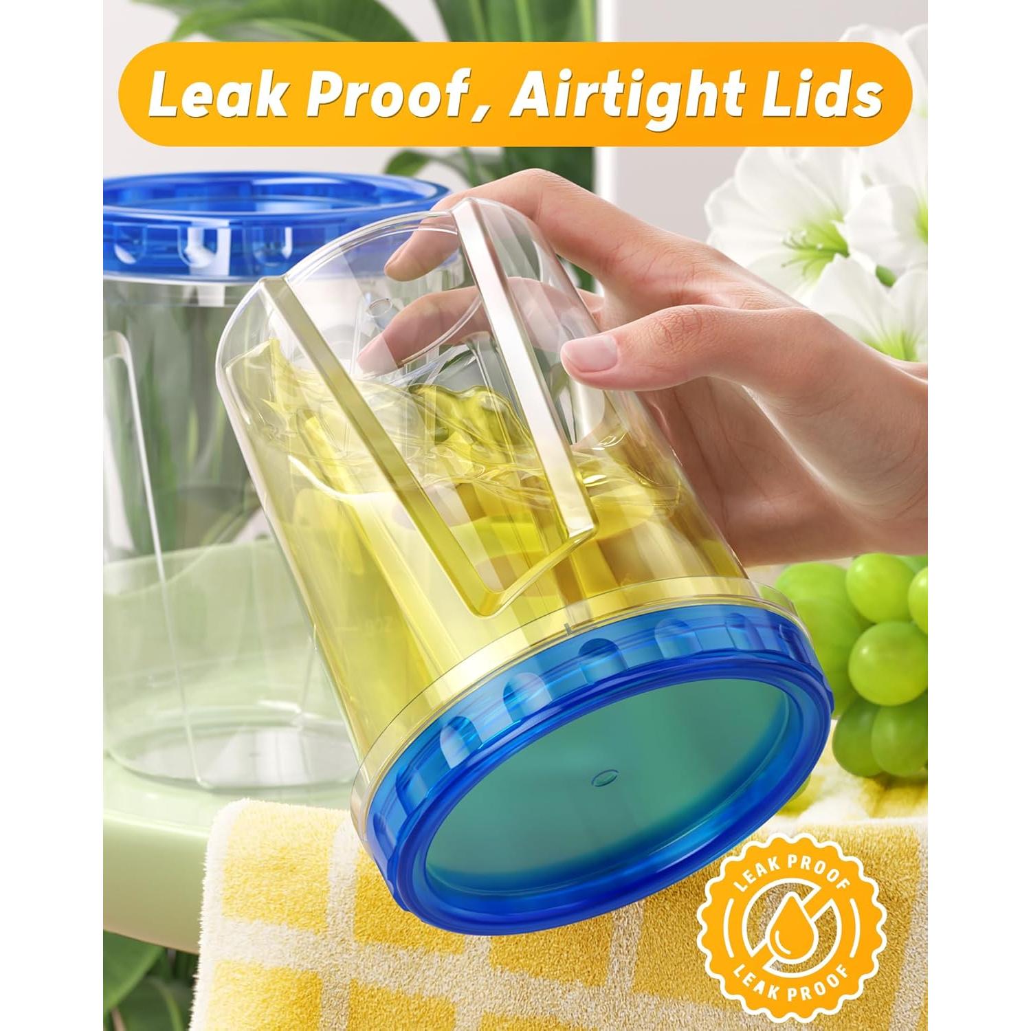 Paquete de 12 Contenedores de Almacenamiento 1 L BiuLeon