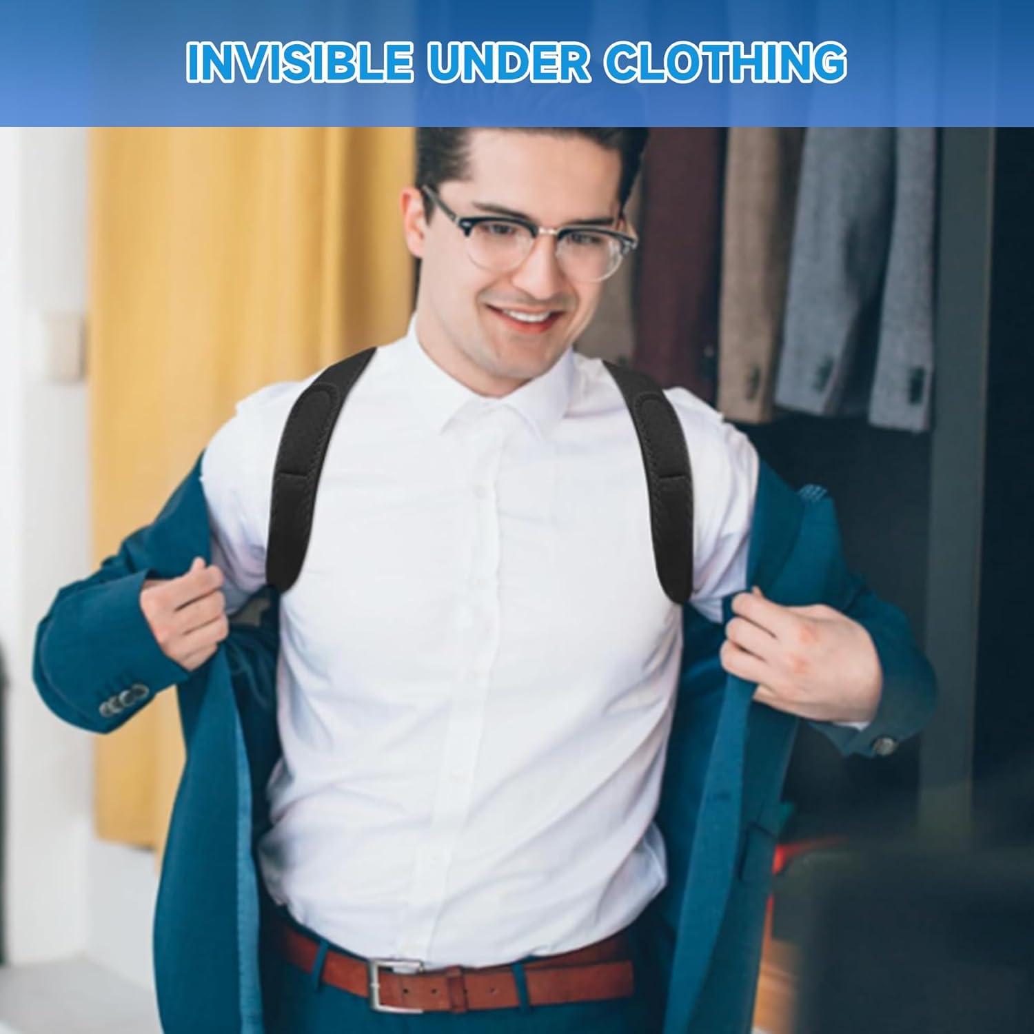 Corrector de Postura Abismat Ajustable para Espalda y Hombros Negro M