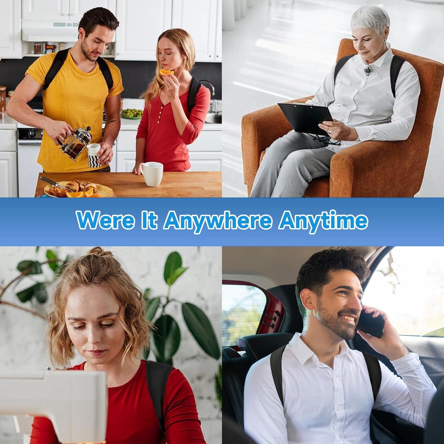 Corrector de Postura Abismat Ajustable para Espalda y Hombros Negro M