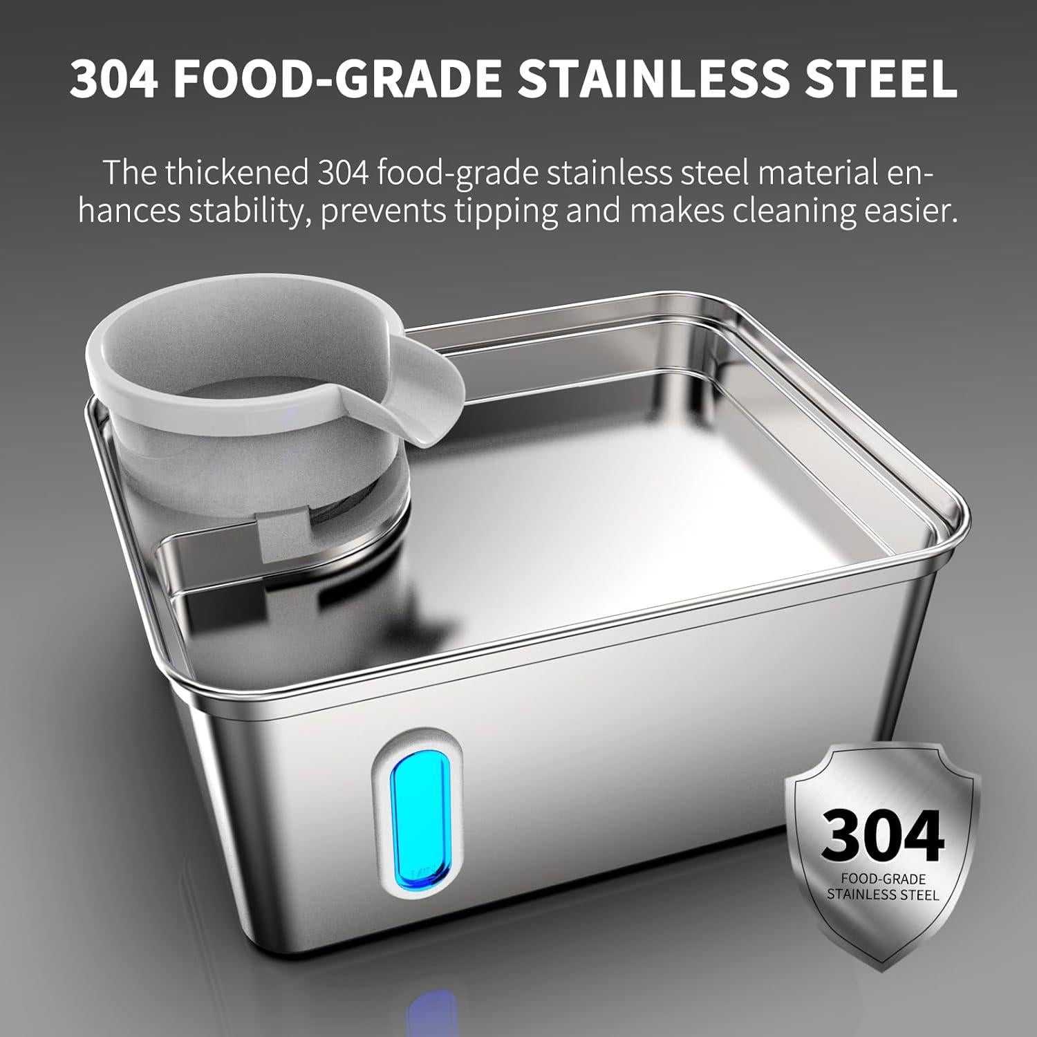 Fuente de Agua para Perros SNIFFNSLURP Acero Inoxidable 270oz