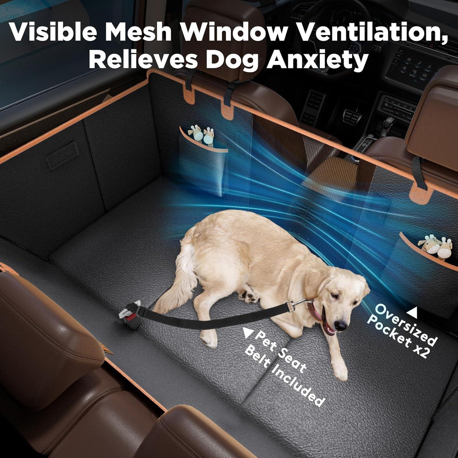 FURTIME Funda de Asiento para Perros Negro Ajuste Universal