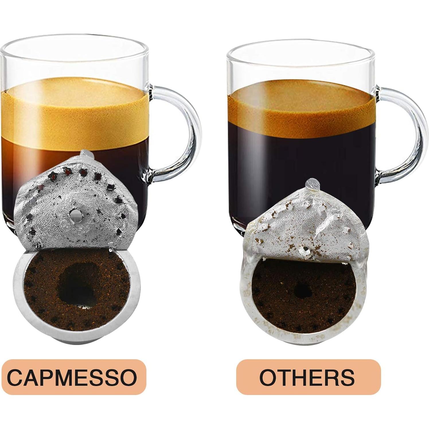 Tapas de Aluminio Reutilizables CAPMESSO para Cápsulas Vertuoline - 100pcs 57mm