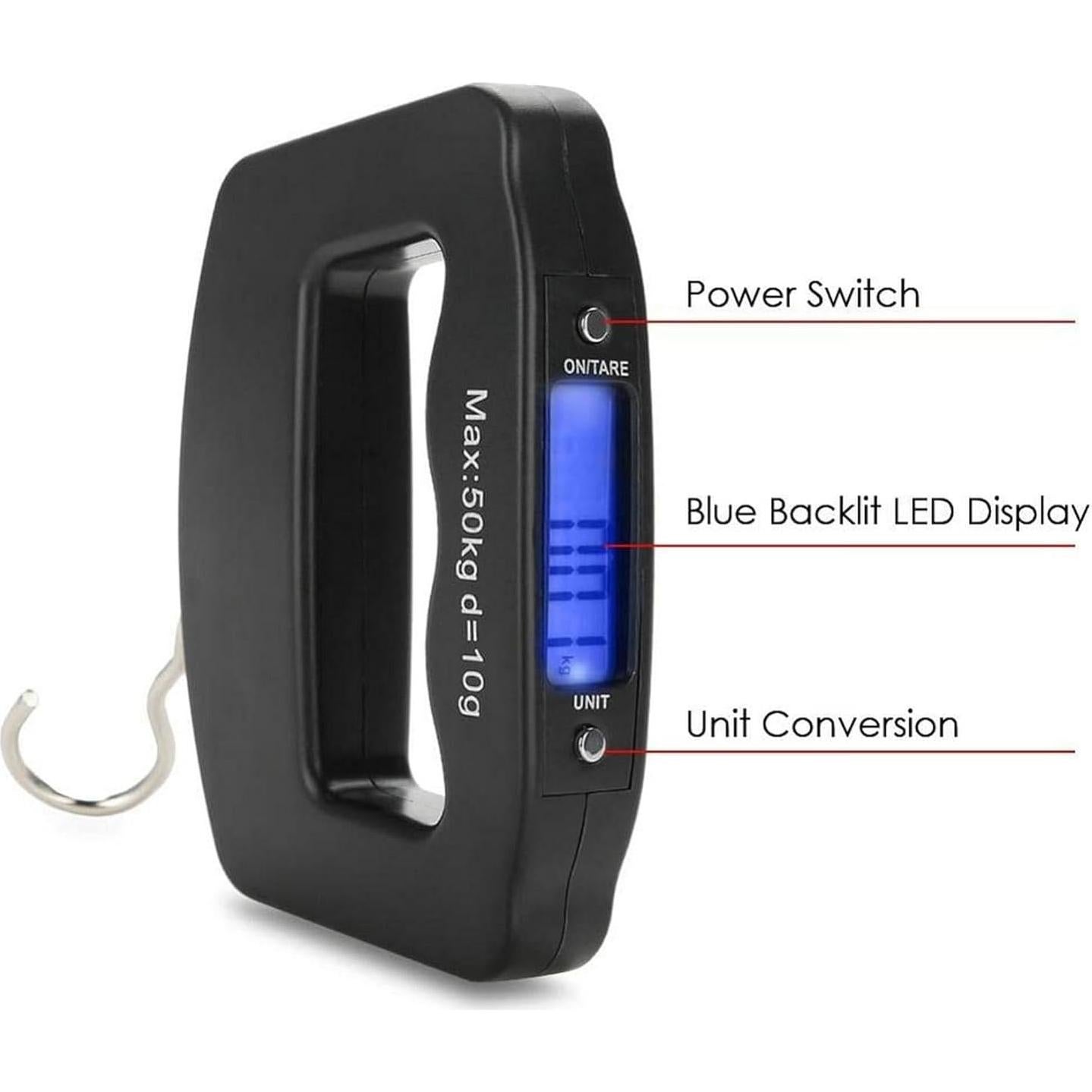 Báscula Electrónica de Equipaje KSNKE 50Kg Portátil LCD