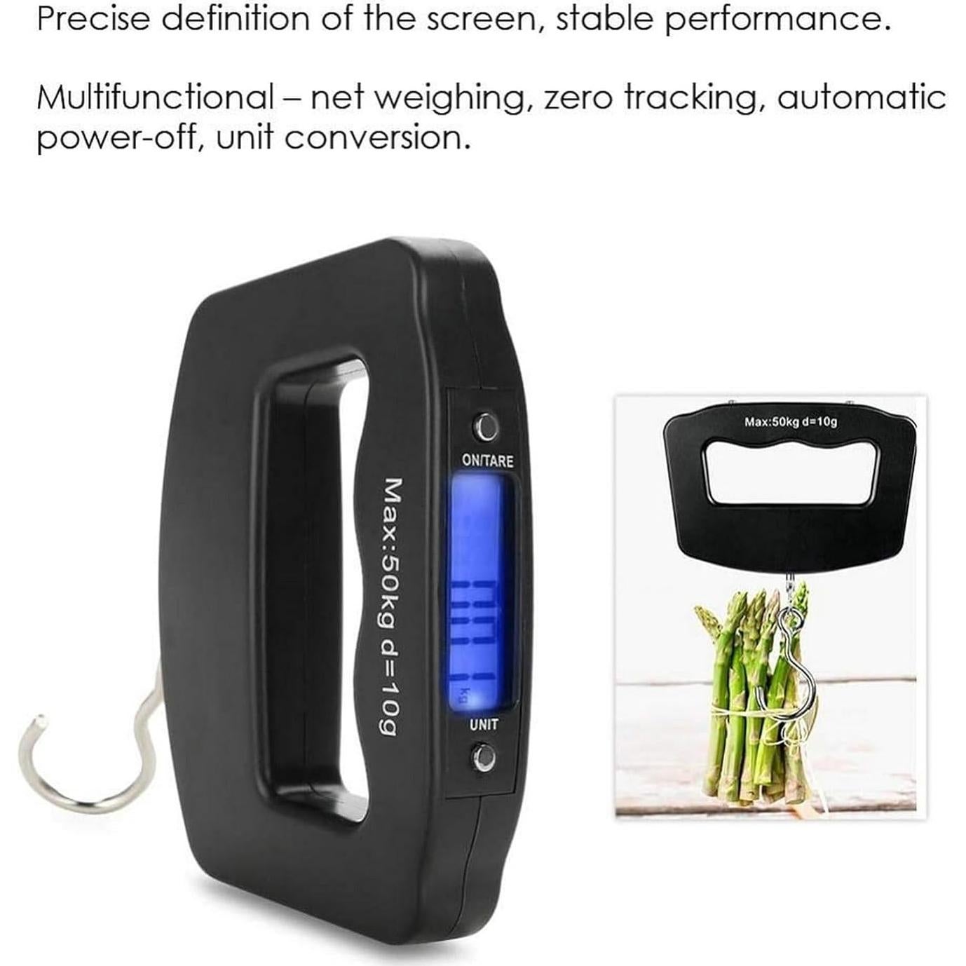 Báscula Electrónica de Equipaje KSNKE 50Kg Portátil LCD