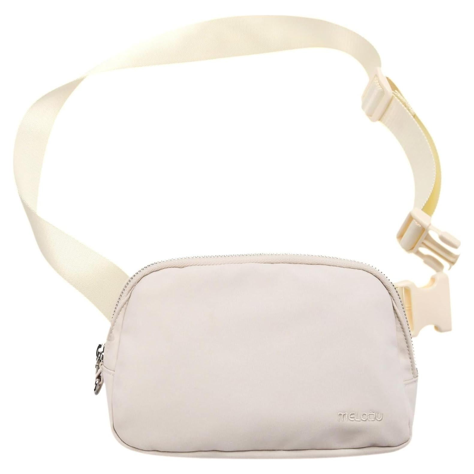 Riñonera Unisex MELCOU Beige - Bolsa de Cintura Ajustable 220g
