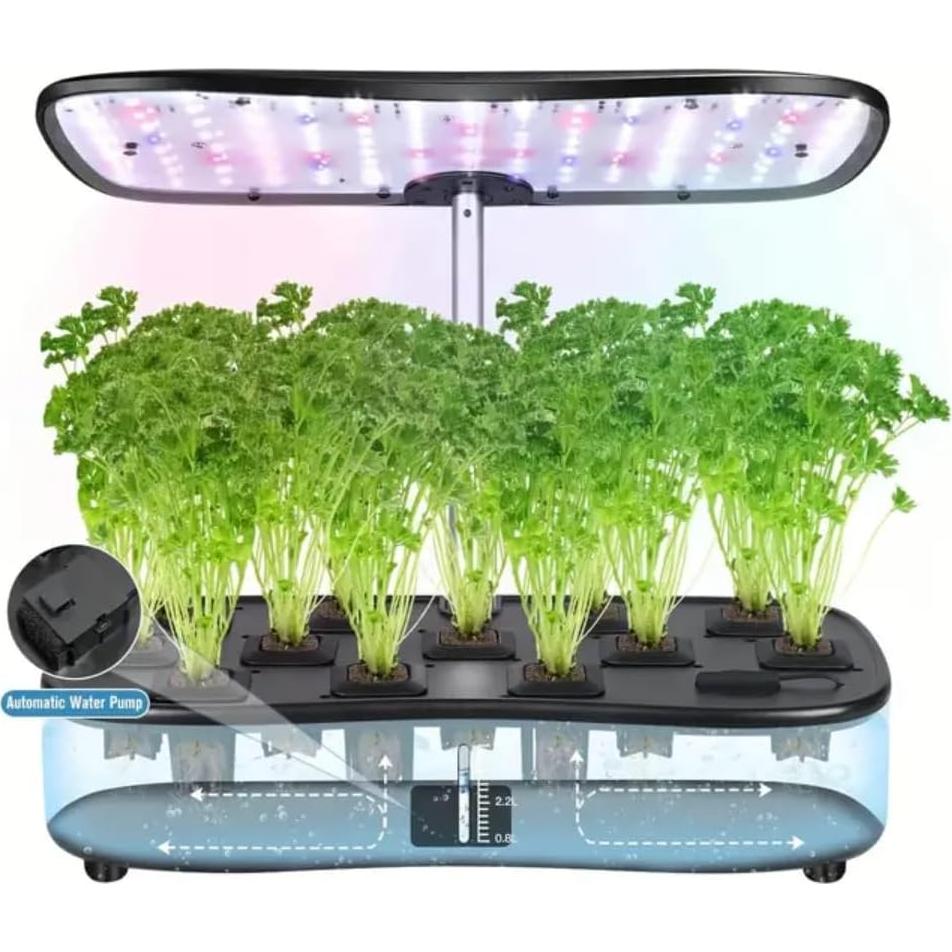 Sistema de Jardín Hidropónico Interior SEDLAV con Luz LED 12 Plantas