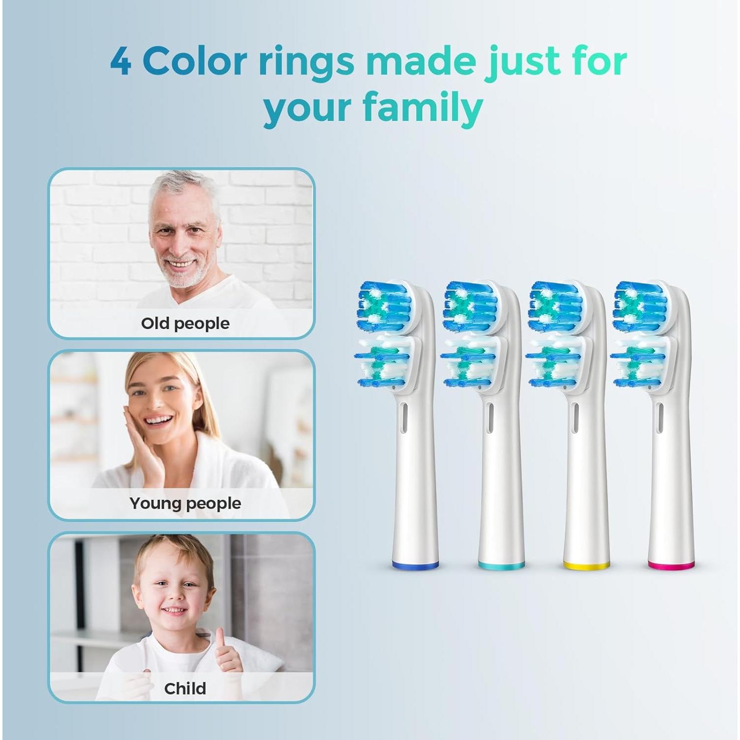 4 Cabezas de Repuesto Doble Oral-B LDHUT para Cepillo Eléctrico