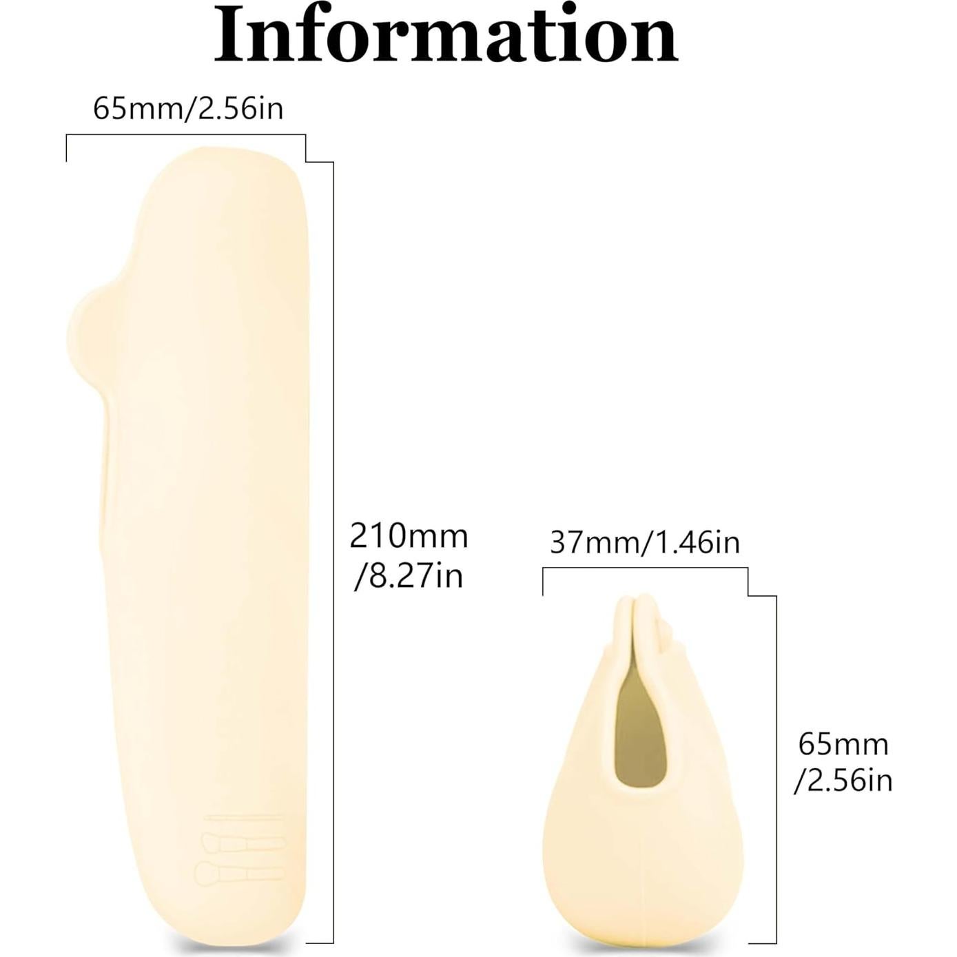 Soporte de Brochas de Maquillaje Bpluma Blanco, Estuche Lavable