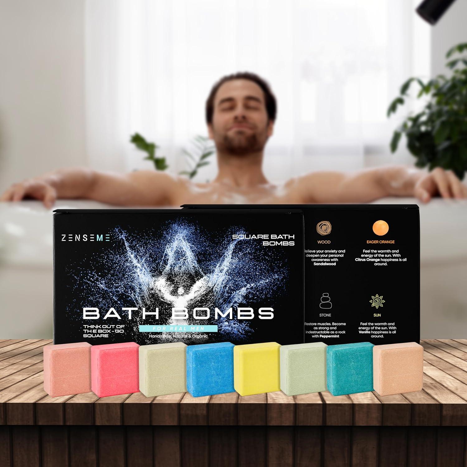 Set de 8 Bombas de Baño Orgánicas para Hombres ZenseMe