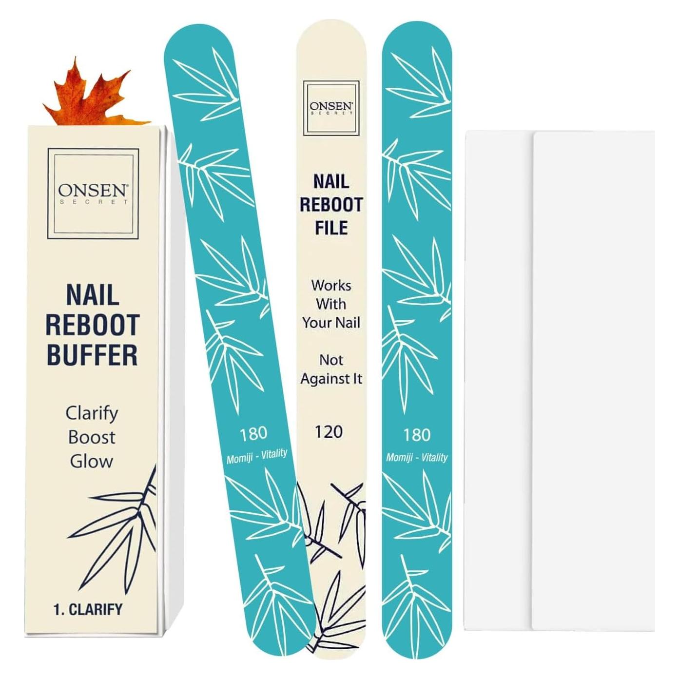 Kit de Cuidado de Uñas Onsen | Pulidor y 6 Archivos 120/180