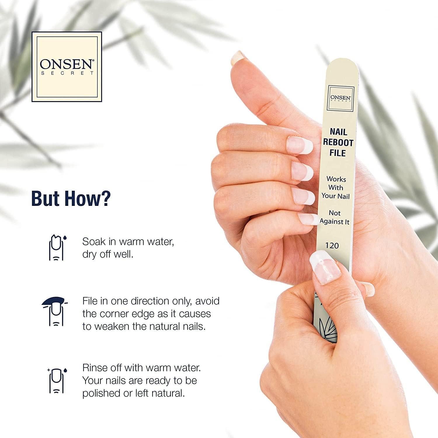 Kit de Cuidado de Uñas Onsen | Pulidor y 6 Archivos 120/180