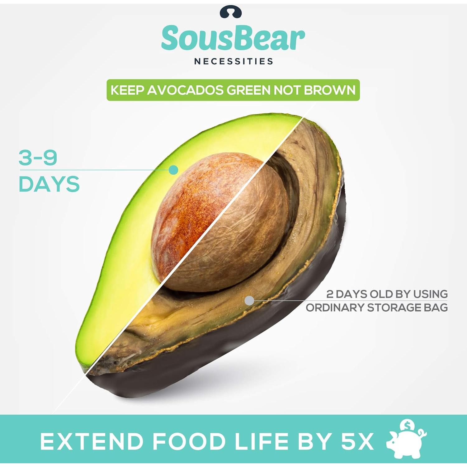 Bolsas Sous Vide Reutilizables SousBear - 15 Piezas, A Prueba de Congelador