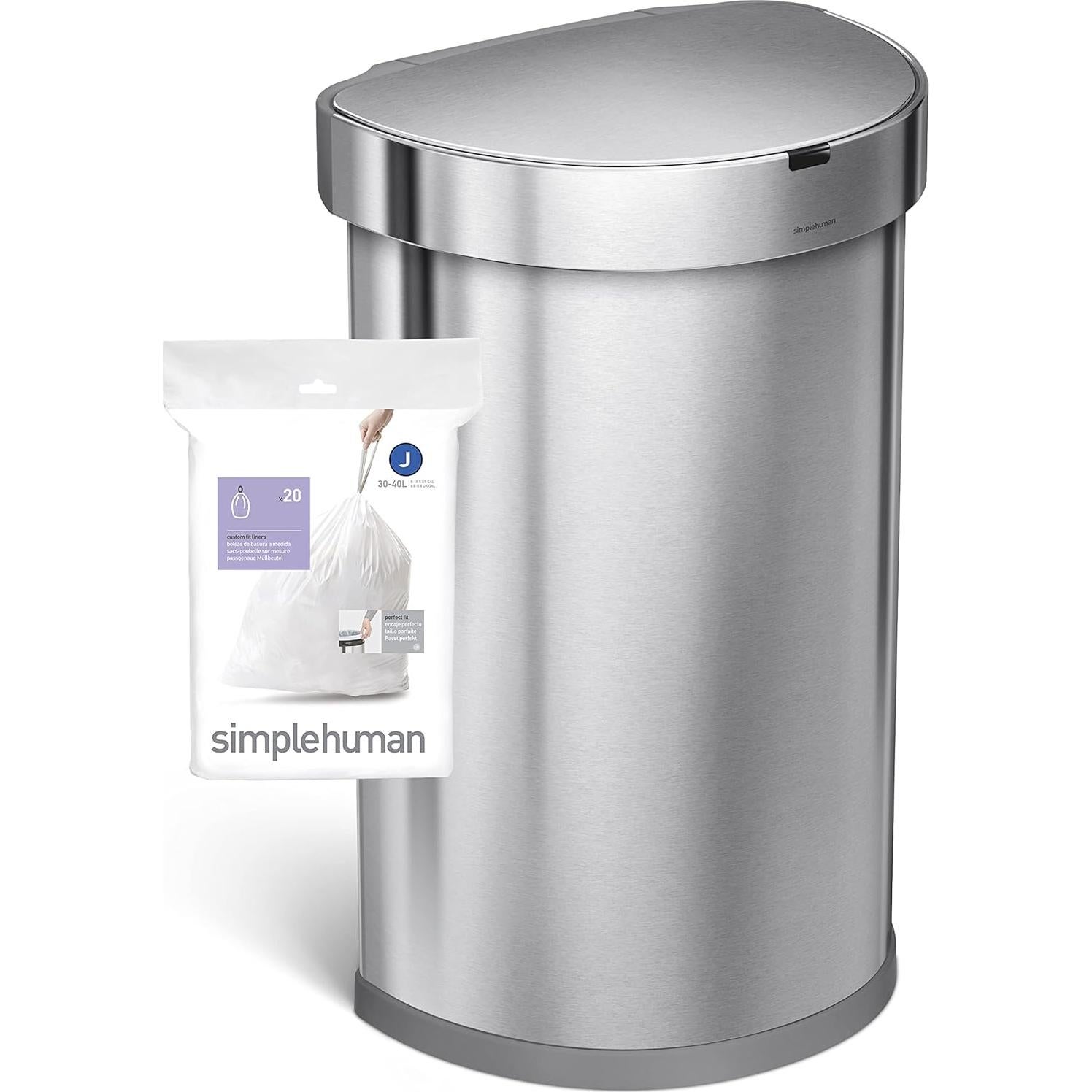 Bolsas de Basura Ajustadas simplehuman Código J 60 Contador 45L