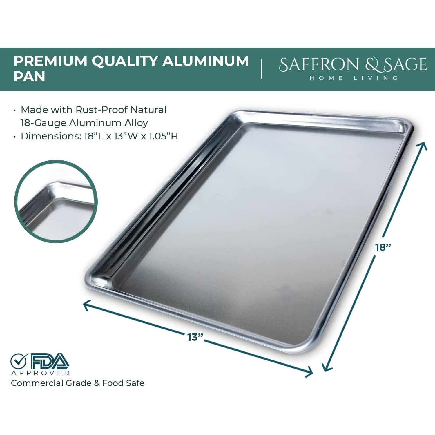 Bandeja para Galletas Saffron & Sage 2 Piezas Aluminio 45.72x33.02 cm