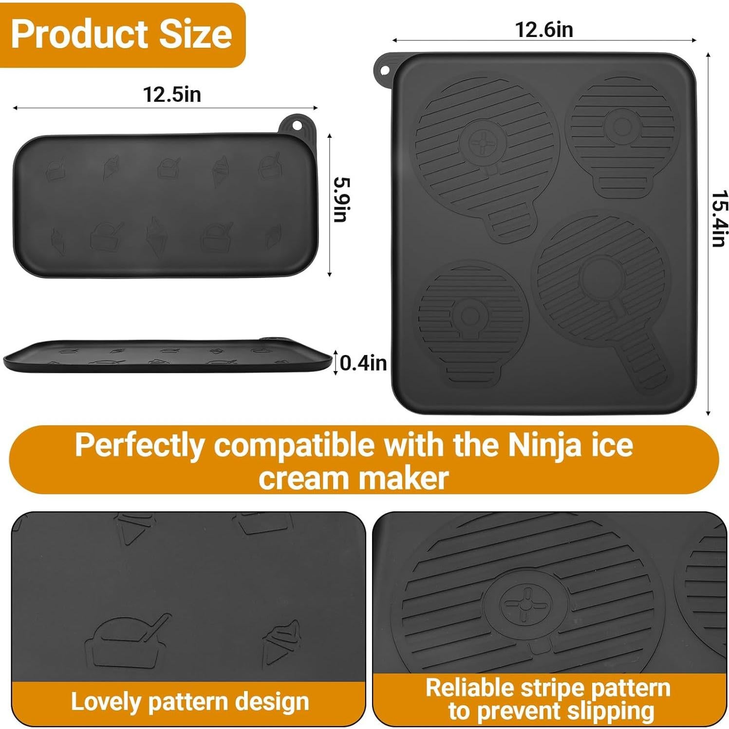 Alfombrilla de Silicona Palksky para Máquina de Helados Ninja - 2 Piezas