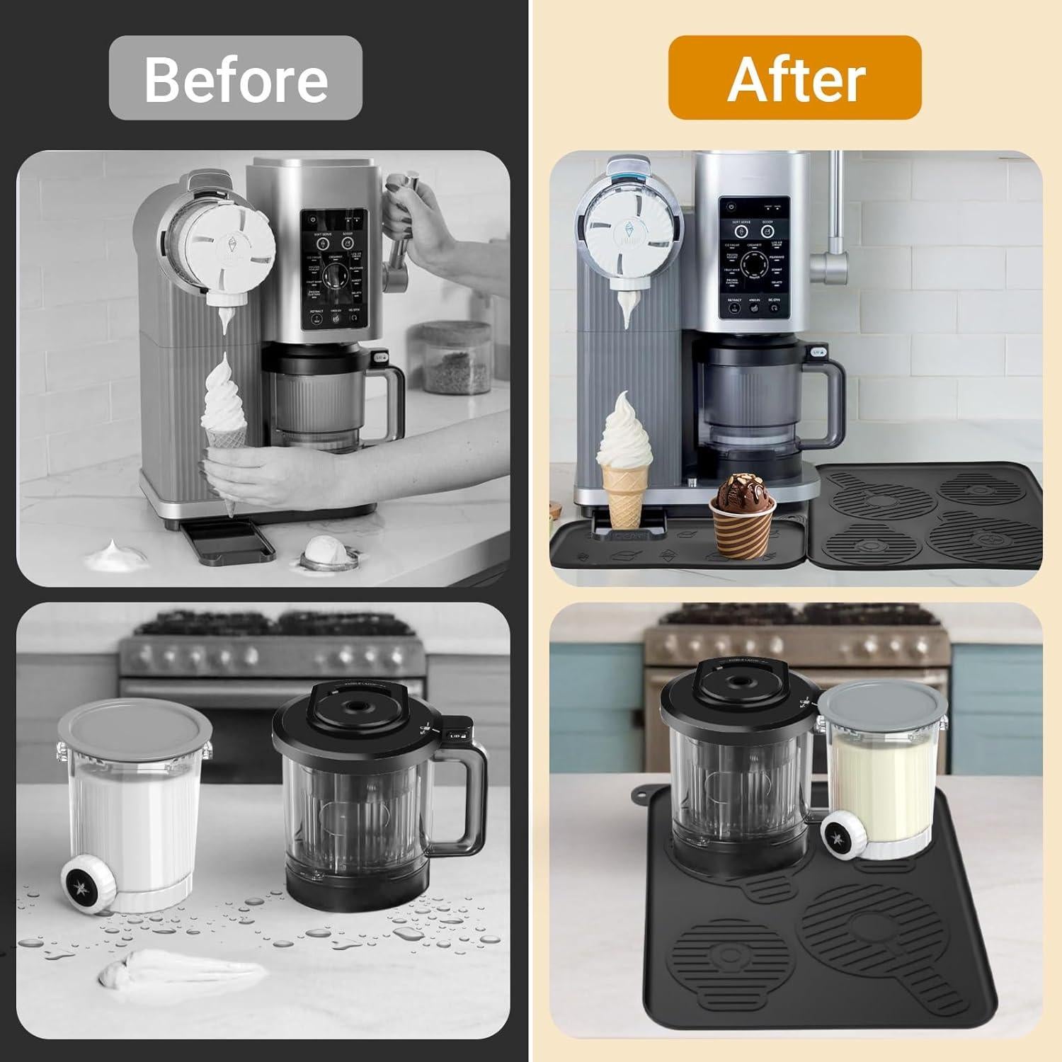 Alfombrilla de Silicona Palksky para Máquina de Helados Ninja - 2 Piezas