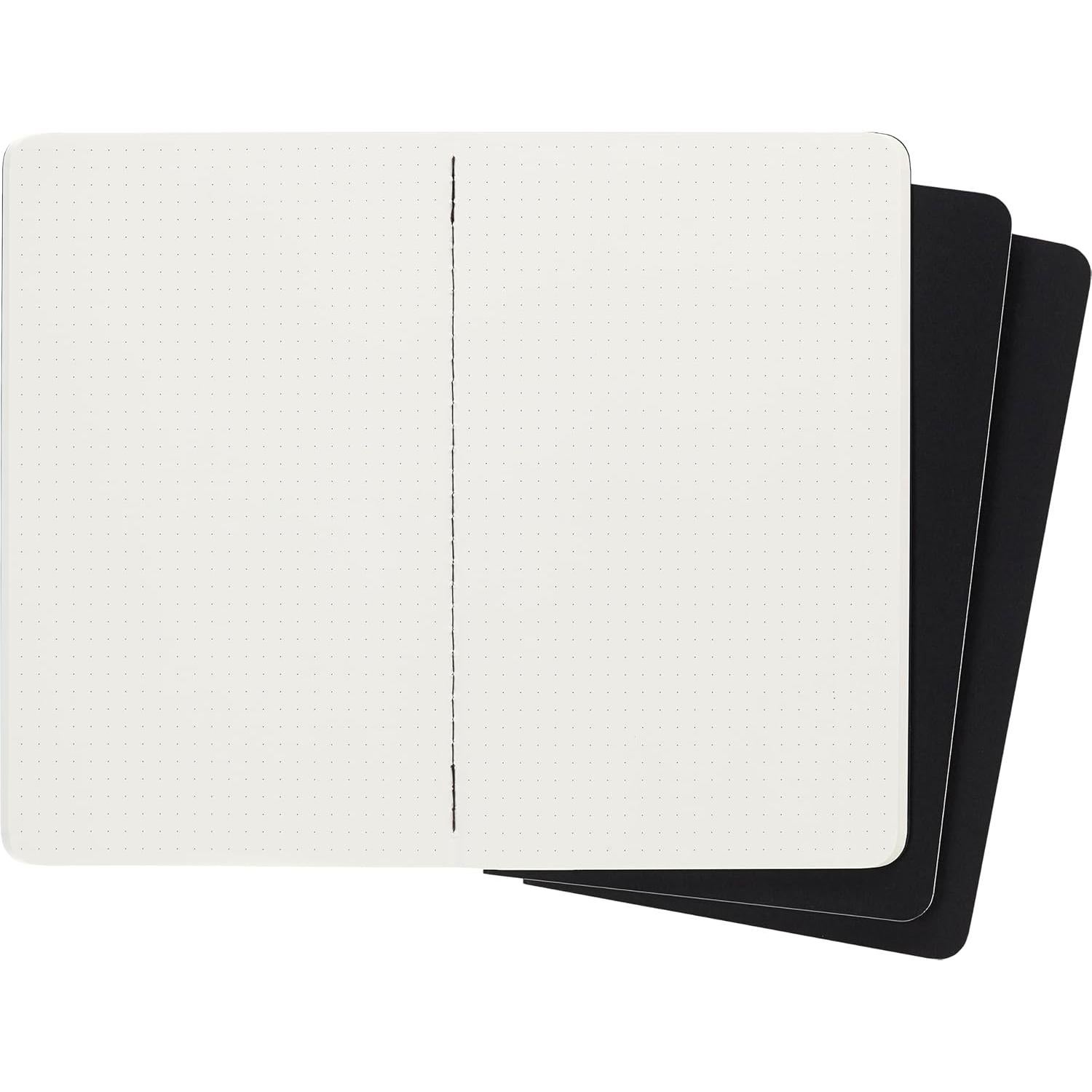 Cuadernos Moleskine Cahier Grande Negro Puntos - Juego de 3