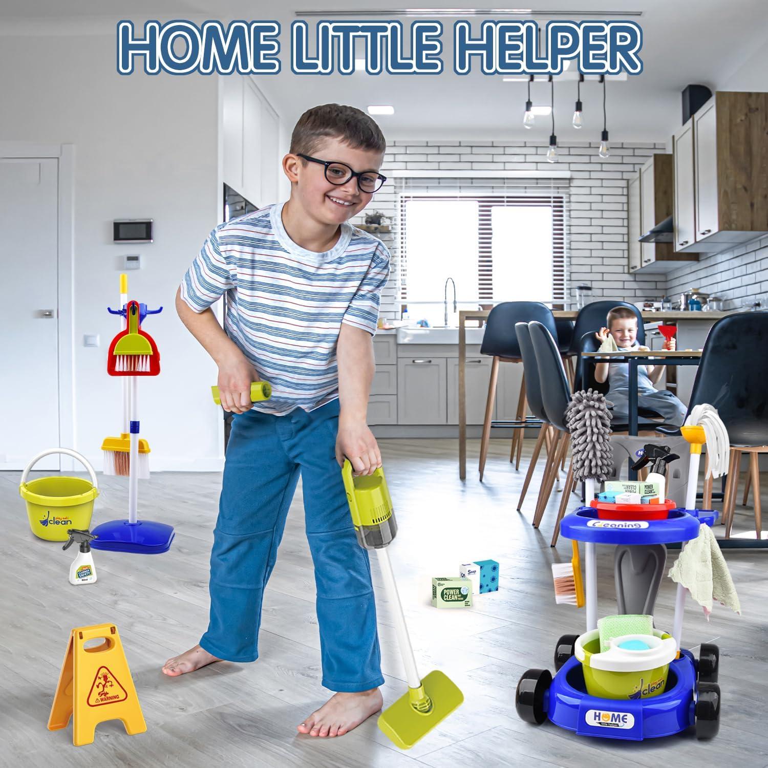 Juego de Limpieza para Niños Sotodik 29 Piezas Azul