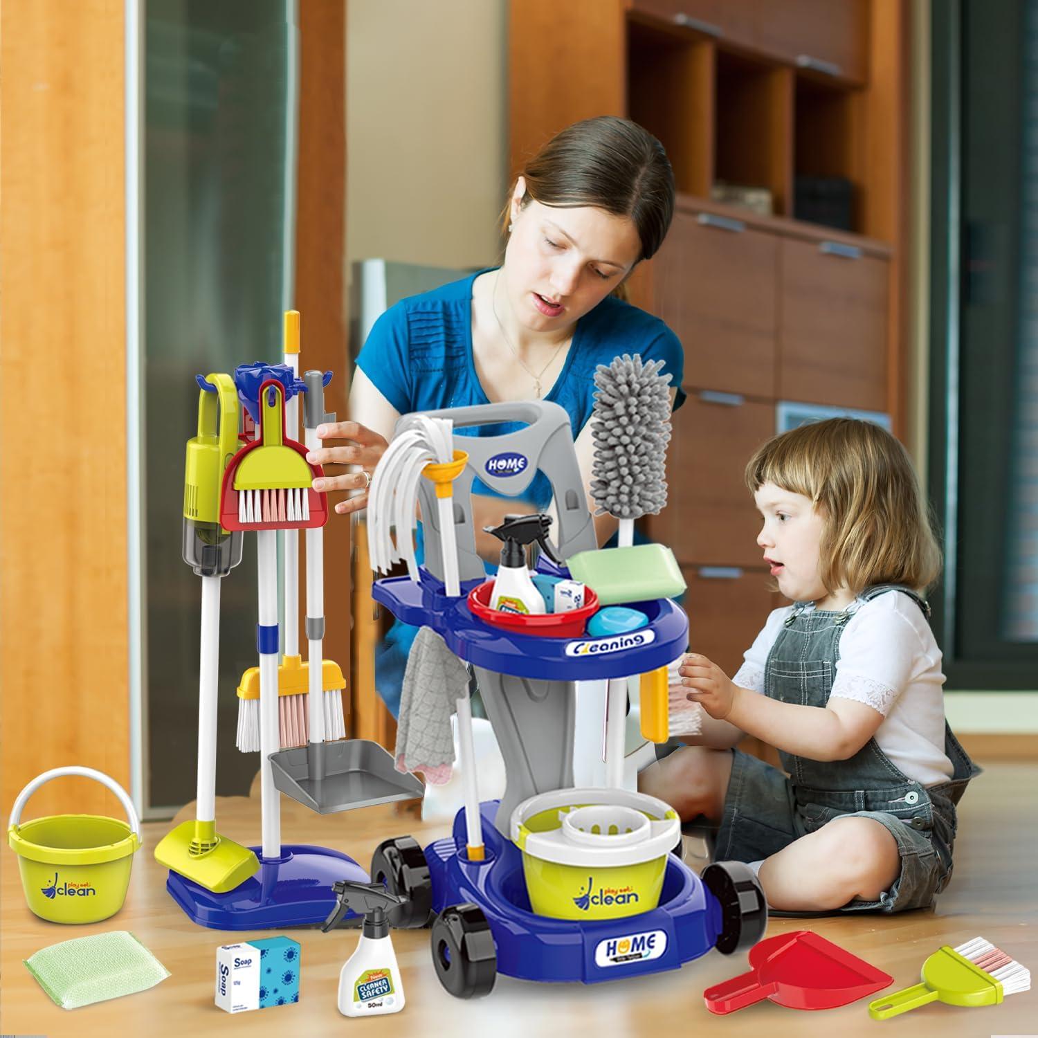 Juego de Limpieza para Niños Sotodik 29 Piezas Azul