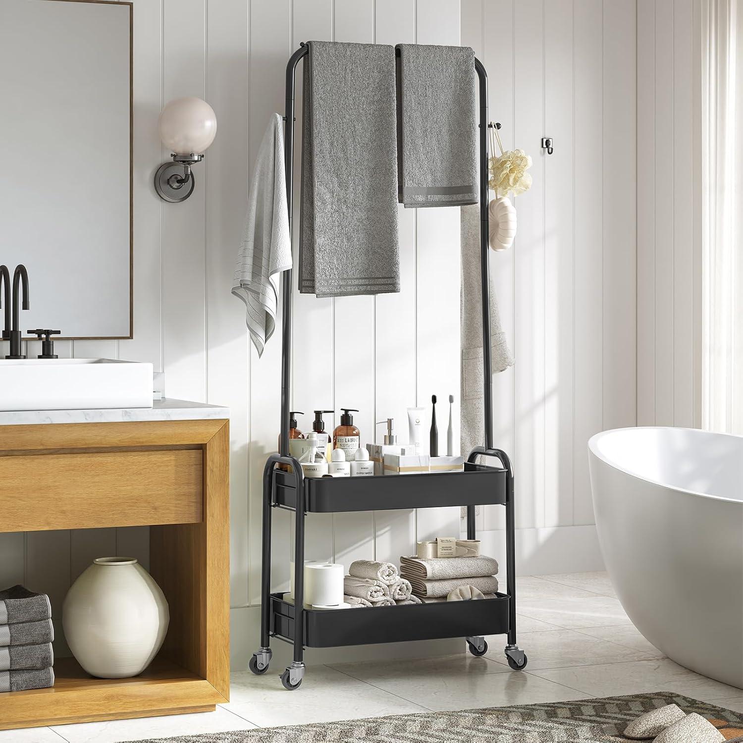 Perchero con Ruedas KINGRACK para Niños, Negro, 148.6 cm