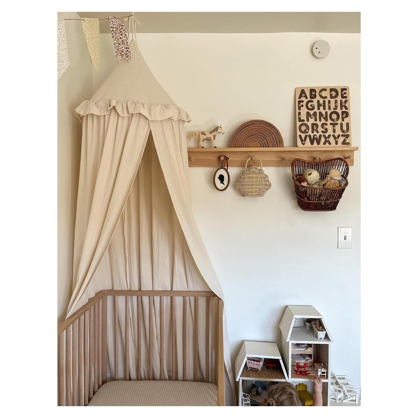 Dosel para Cama Infantil JIKAL Algodón 241 cm Beige