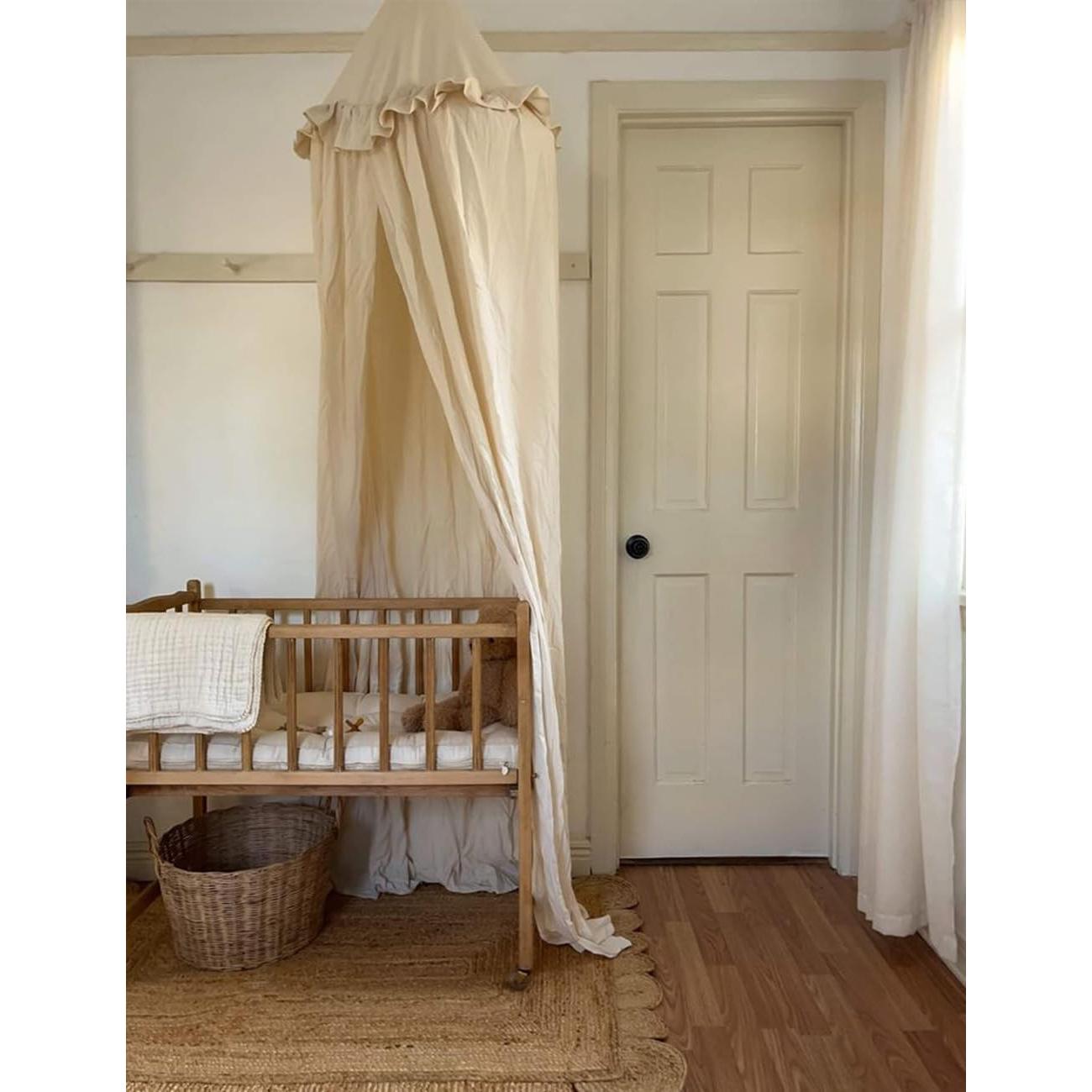 Dosel para Cama Infantil JIKAL Algodón 241 cm Beige