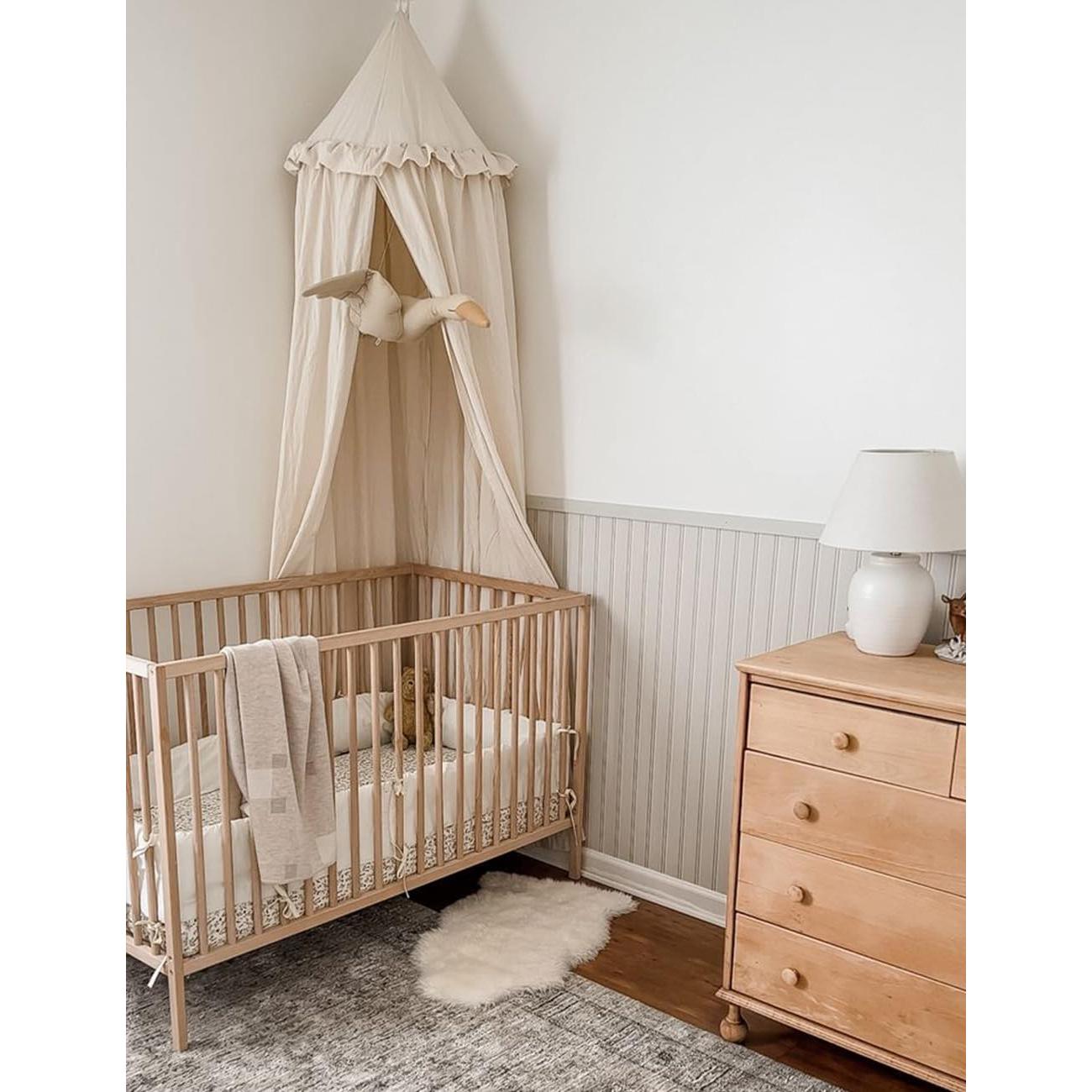 Dosel para Cama Infantil JIKAL Algodón 241 cm Beige