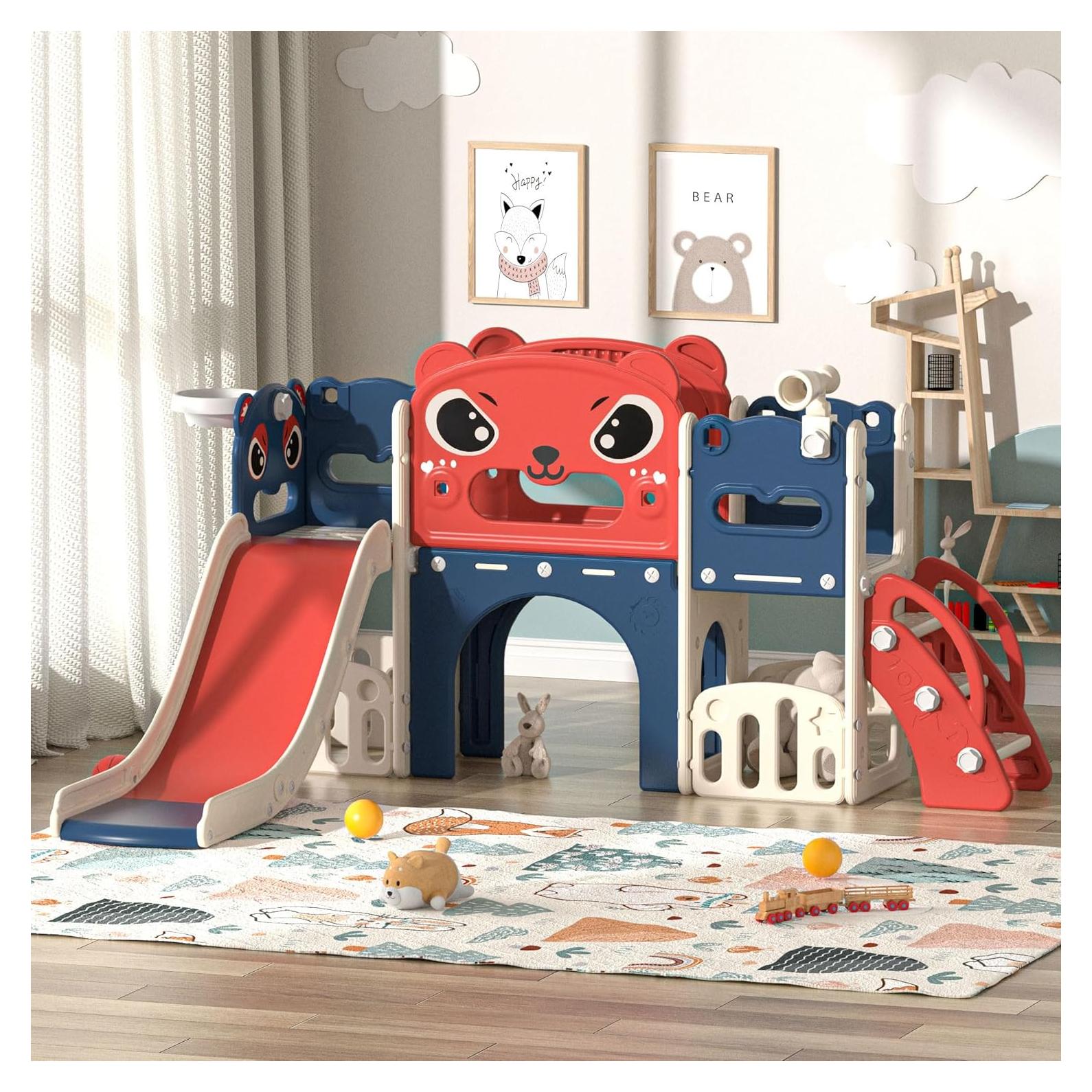 Juego de Escalera y Tobogán 9-en-1 Nyeekoy para Niños