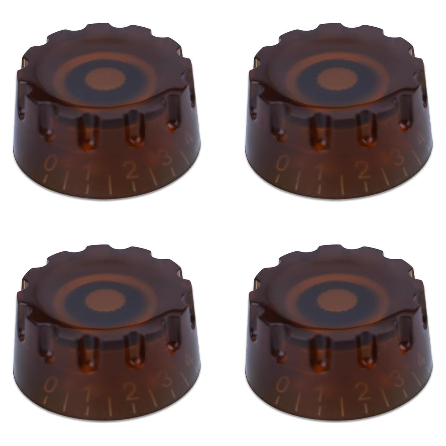 4 Perillas de Guitarra Eléctrica Marrón XIYANGJUAN 6mm