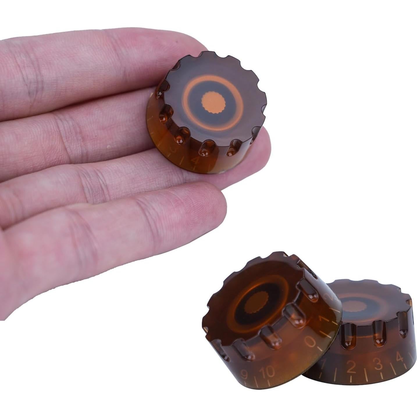 4 Perillas de Guitarra Eléctrica Marrón XIYANGJUAN 6mm