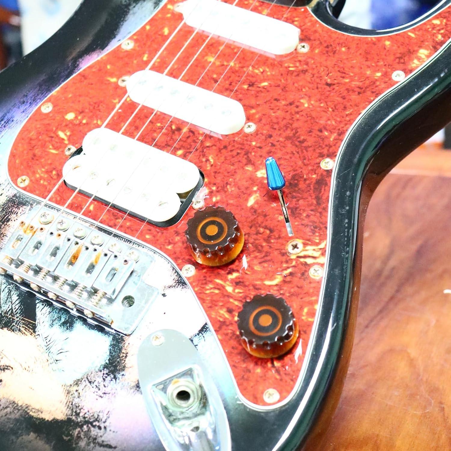 4 Perillas de Guitarra Eléctrica Marrón XIYANGJUAN 6mm