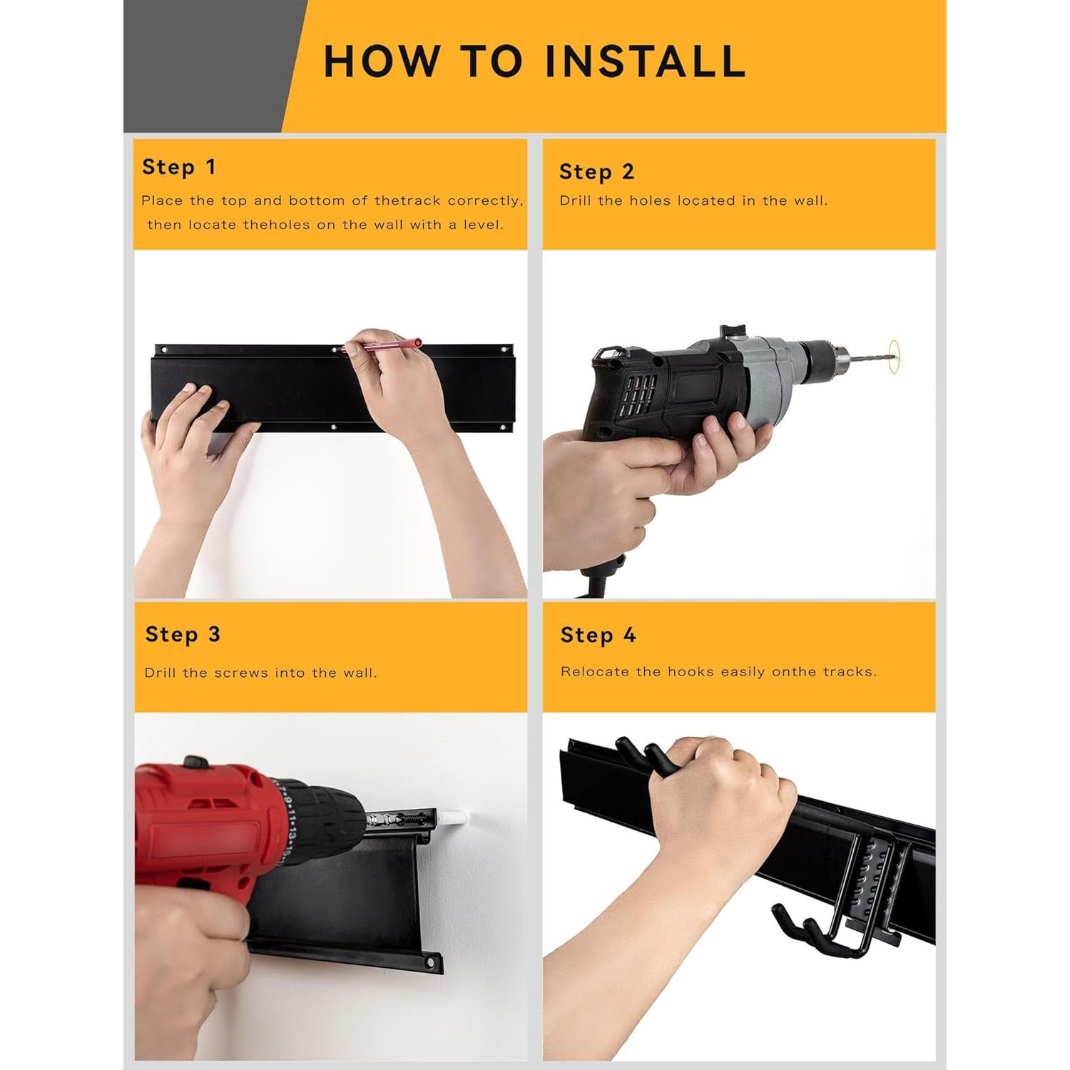 Organizador de Herramientas de Jardín YOUNITA 121.92 cm 6 Ganchos