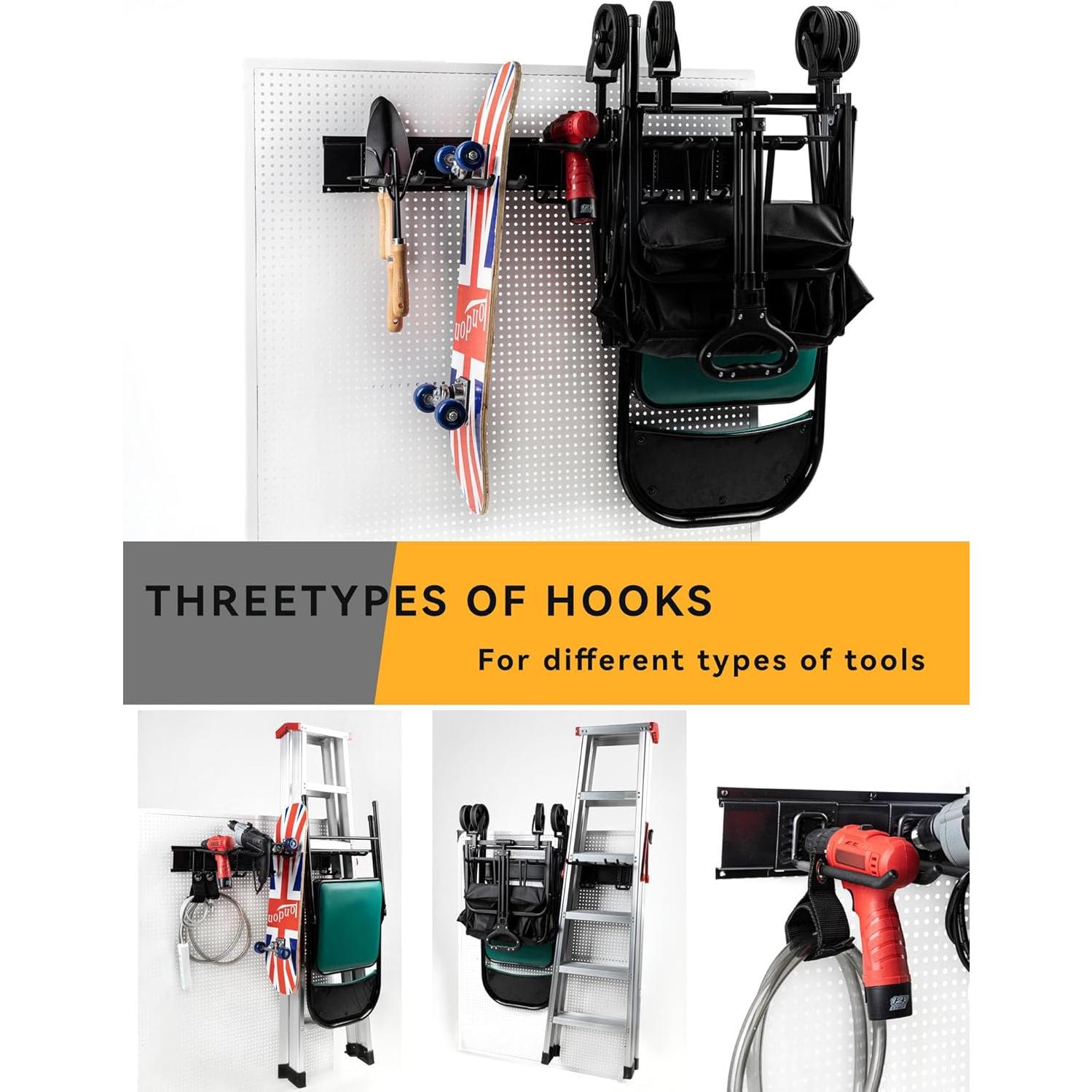 Organizador de Herramientas de Jardín YOUNITA 121.92 cm 6 Ganchos