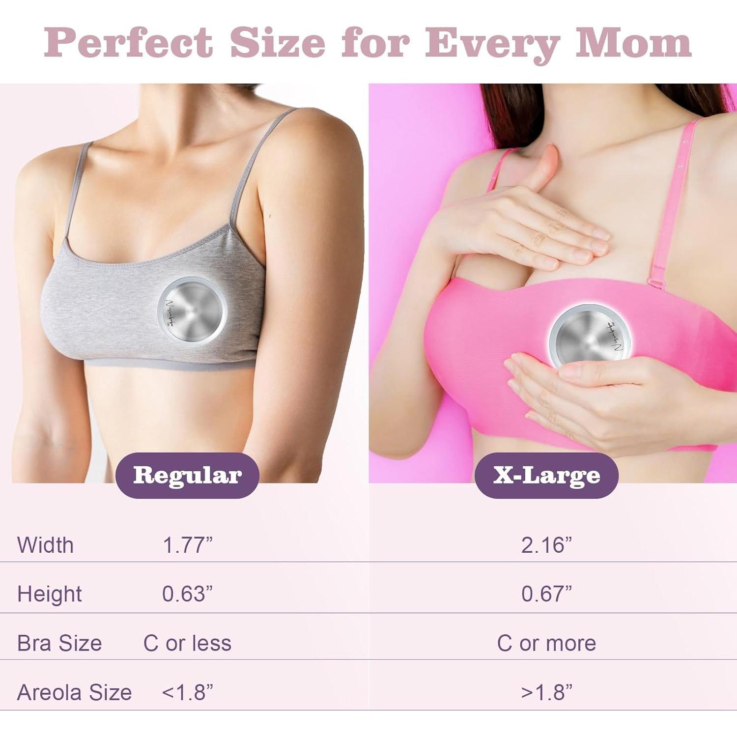 Copas de Lactancia Nisxabebe Plata Trilaminada XL con Silicona