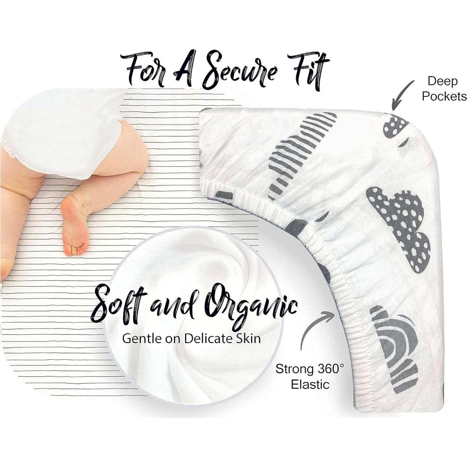 Sábanas Ajustables 100% Algodón Orgánico Cambria Baby 2 Pk