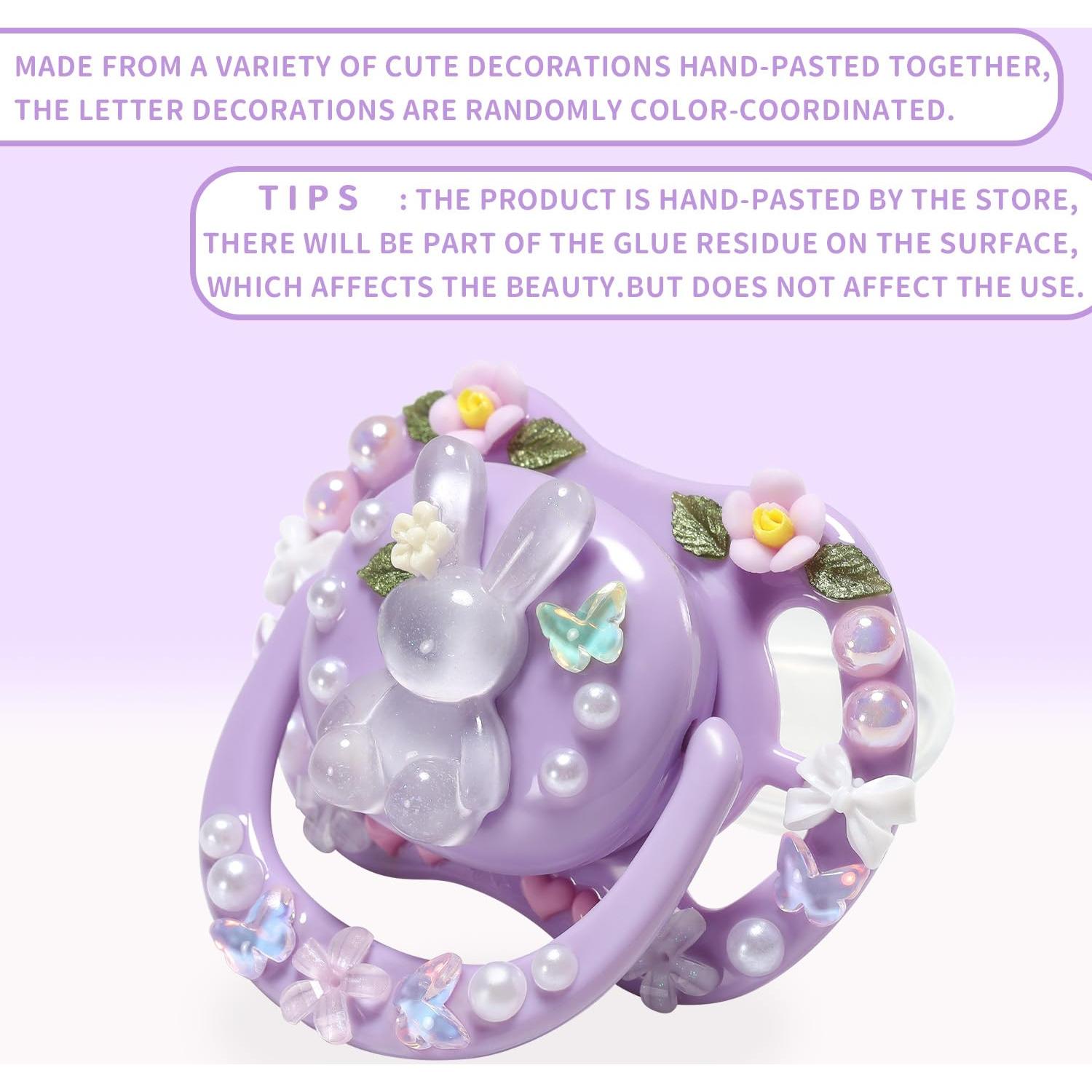 Chupete Adulto CutiePlusU Mariposa y Conejo Silicona 5.08cm