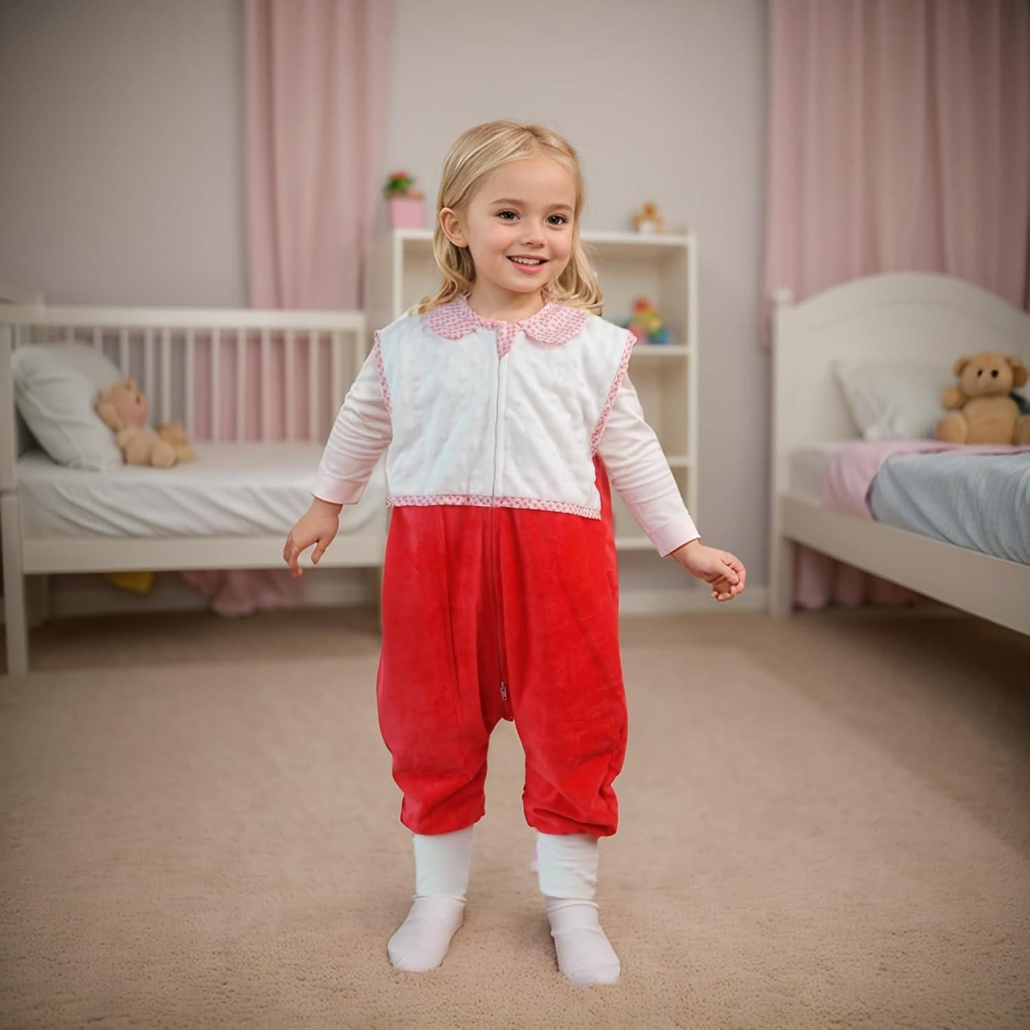 Saco de dormir para niños 1.5 TOG con pies NVLS-RED-S