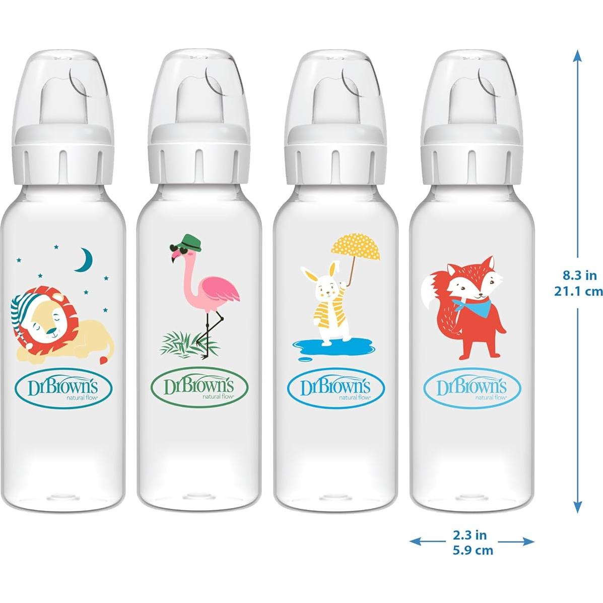 Botella Sippy Dr. Brown's Conejo 250mL Boquilla Silicona 6m+