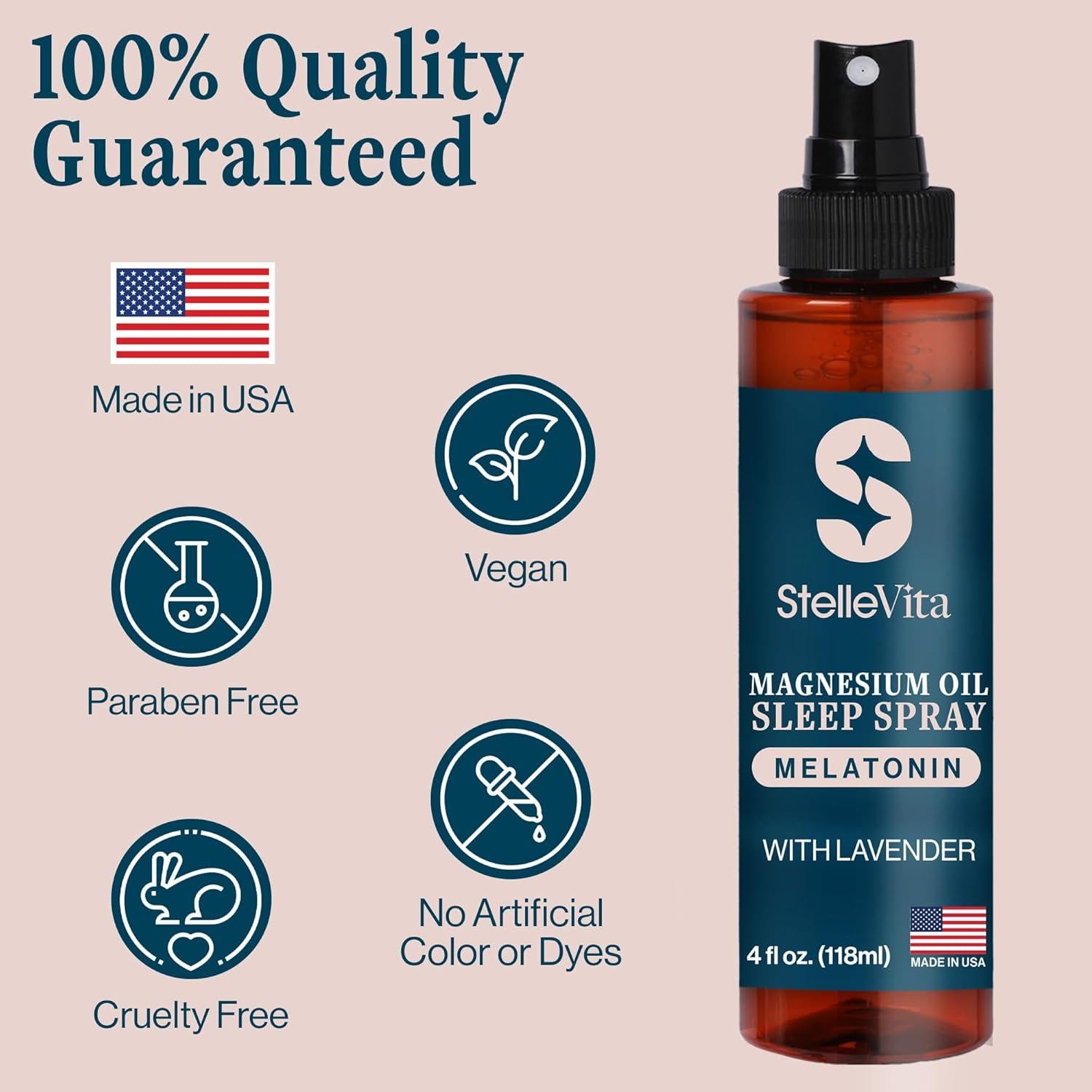 Spray de Aceite de Magnesio con Melatonina y Lavanda 118 ml - Stelle Vita