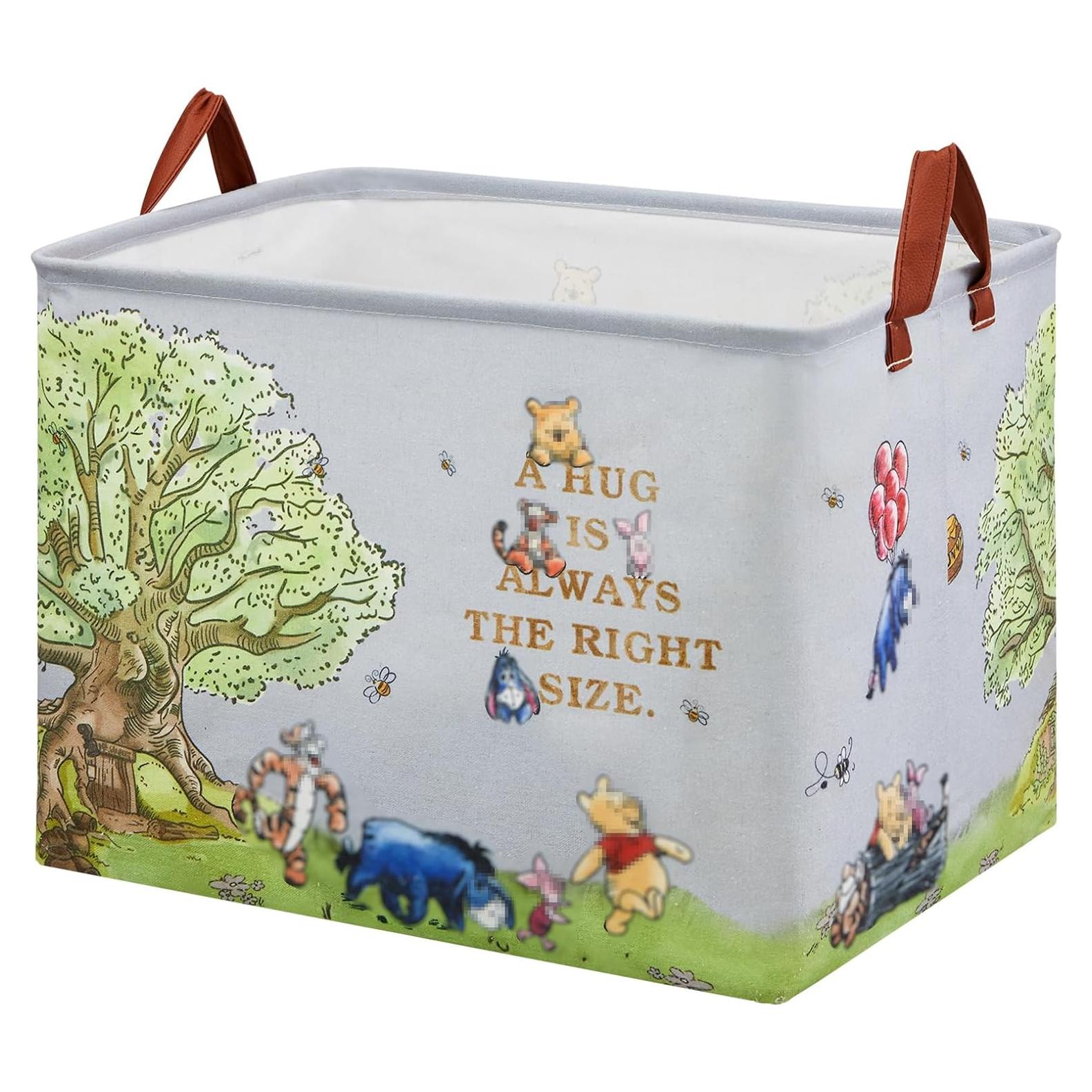 Cesta de Almacenamiento Plegable X-SIGA Oso Grande 40x30cm Gris