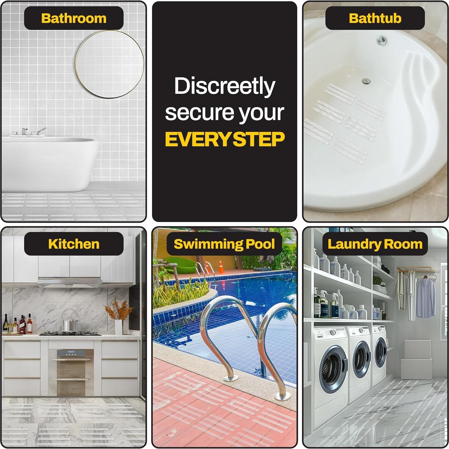 Pegatinas Antideslizantes 10XFORCE para Baño - Grano de Diamante