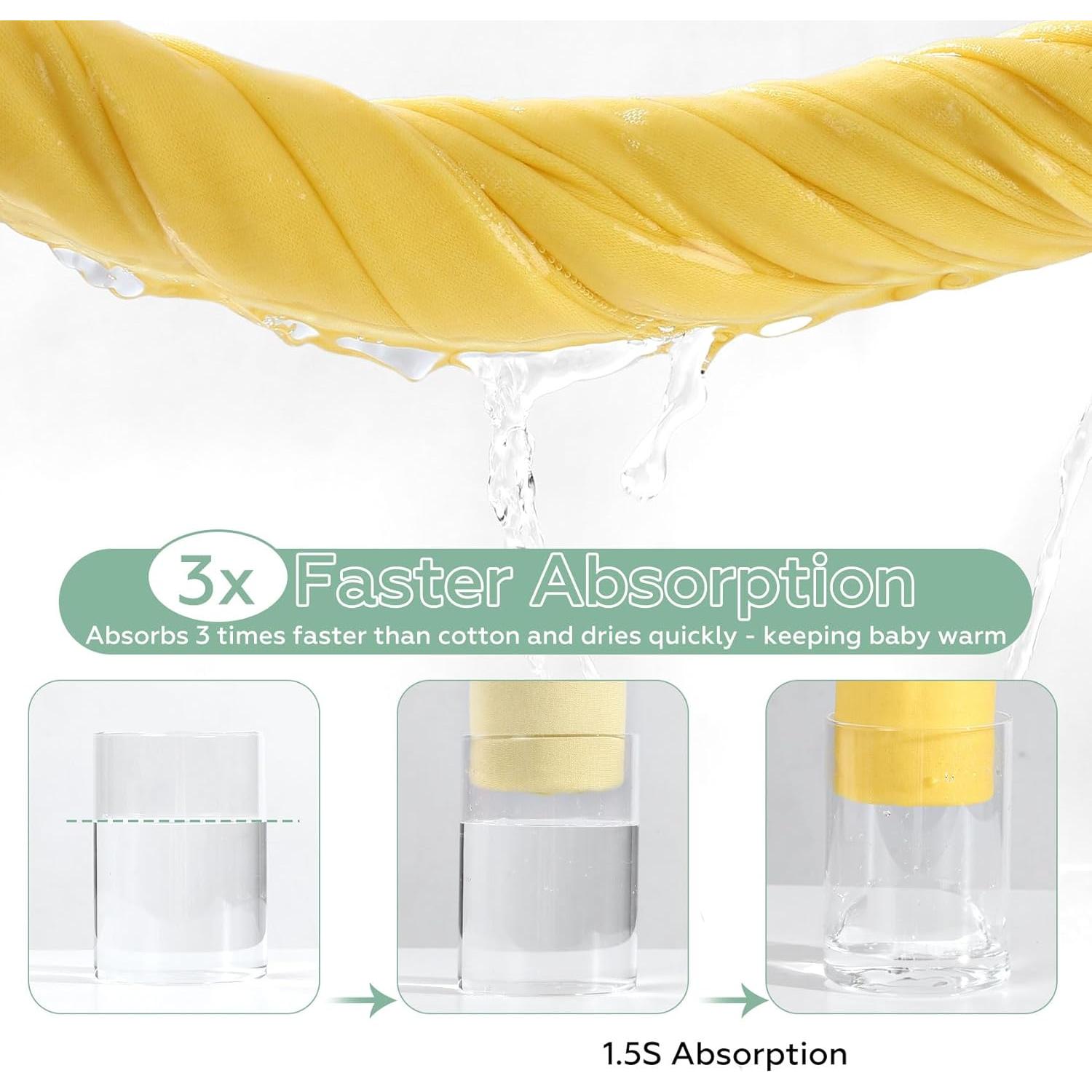 Toalla con Capucha UKMOT para Bebé Pato 71x71cm Bambú Hipoalergénica